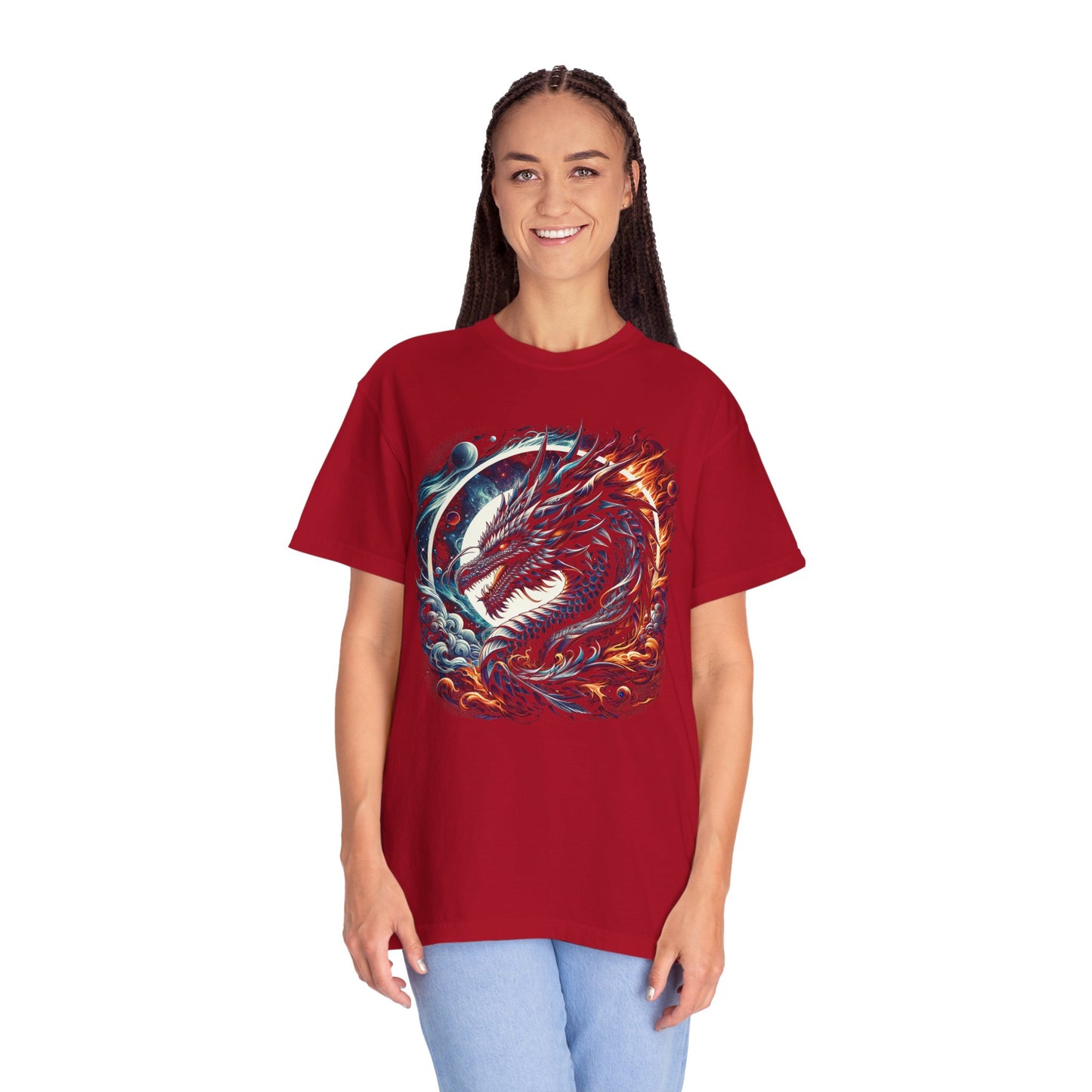Interstellar Dragon T-Shirt - Durable Unisex Ring-Spun Cotton Tee