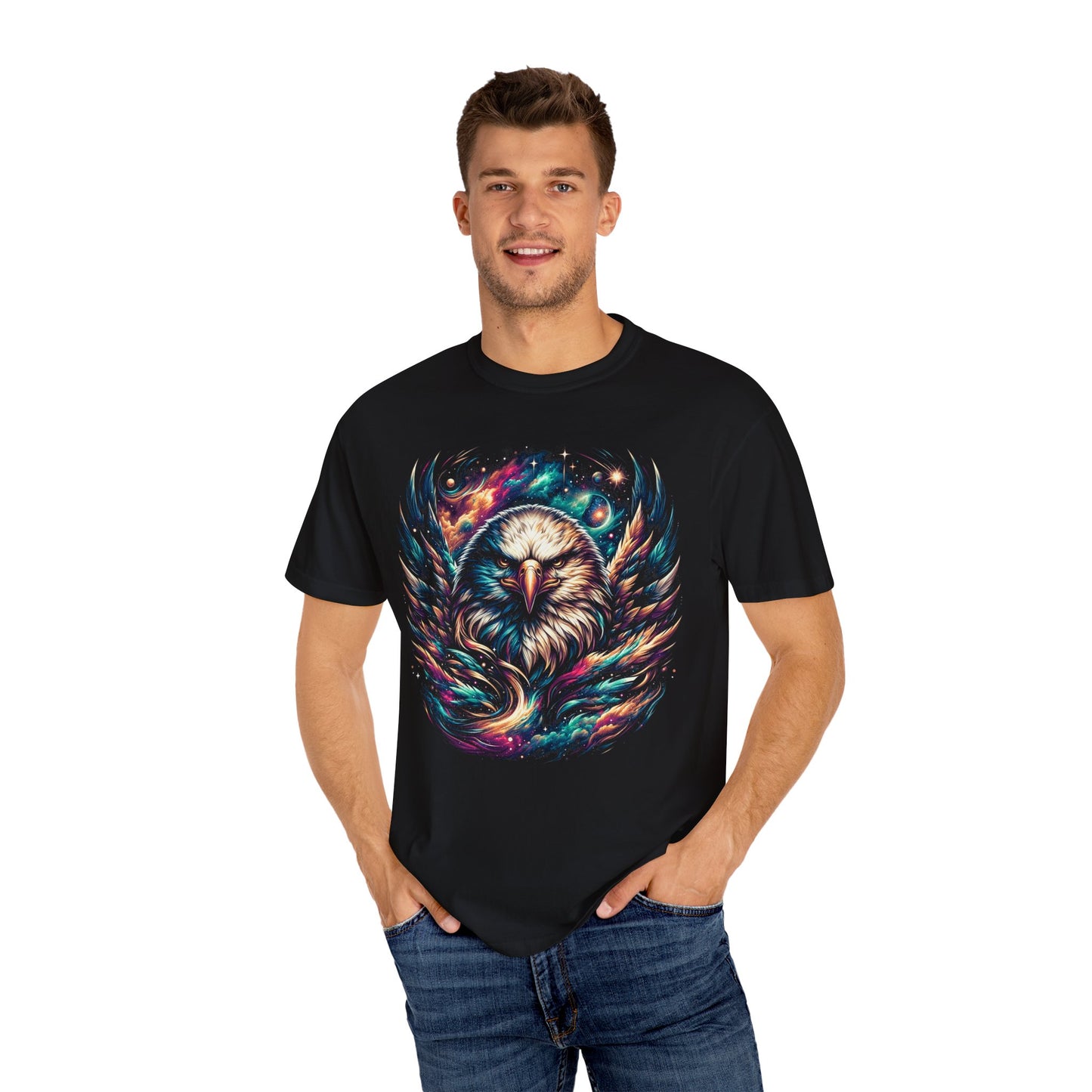 Galactic Eagle Vision T-Shirt - Unisex Soft Cotton Tee with Durable Stitching