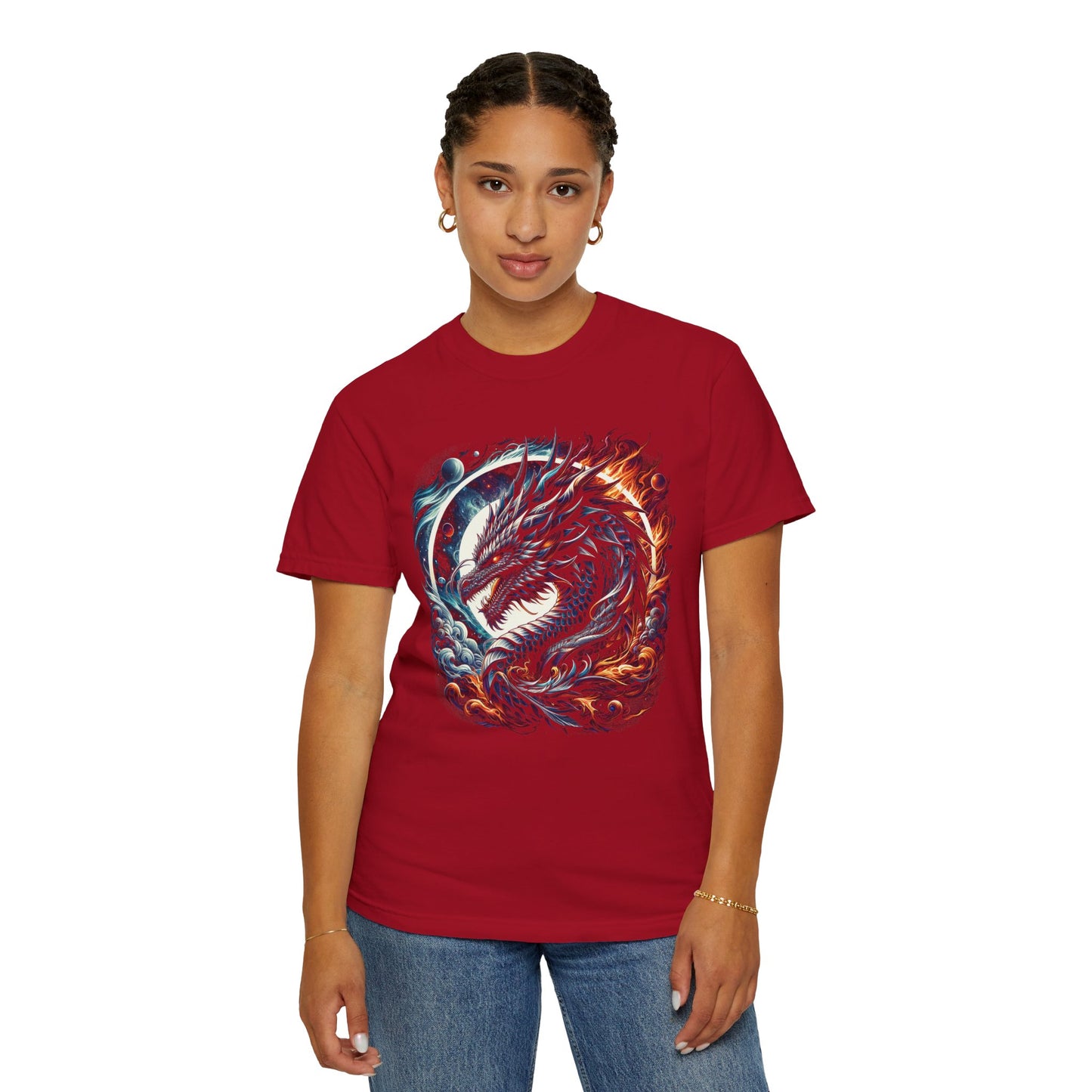 Interstellar Dragon T-Shirt - Durable Unisex Ring-Spun Cotton Tee