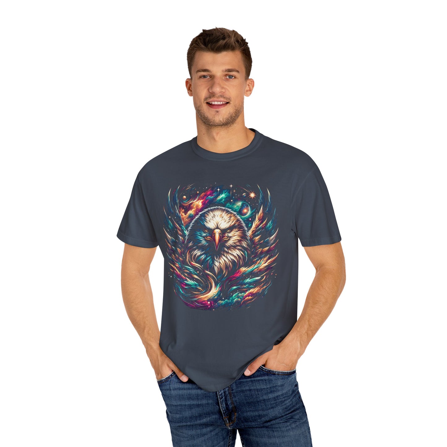 Galactic Eagle Vision T-Shirt - Unisex Soft Cotton Tee with Durable Stitching