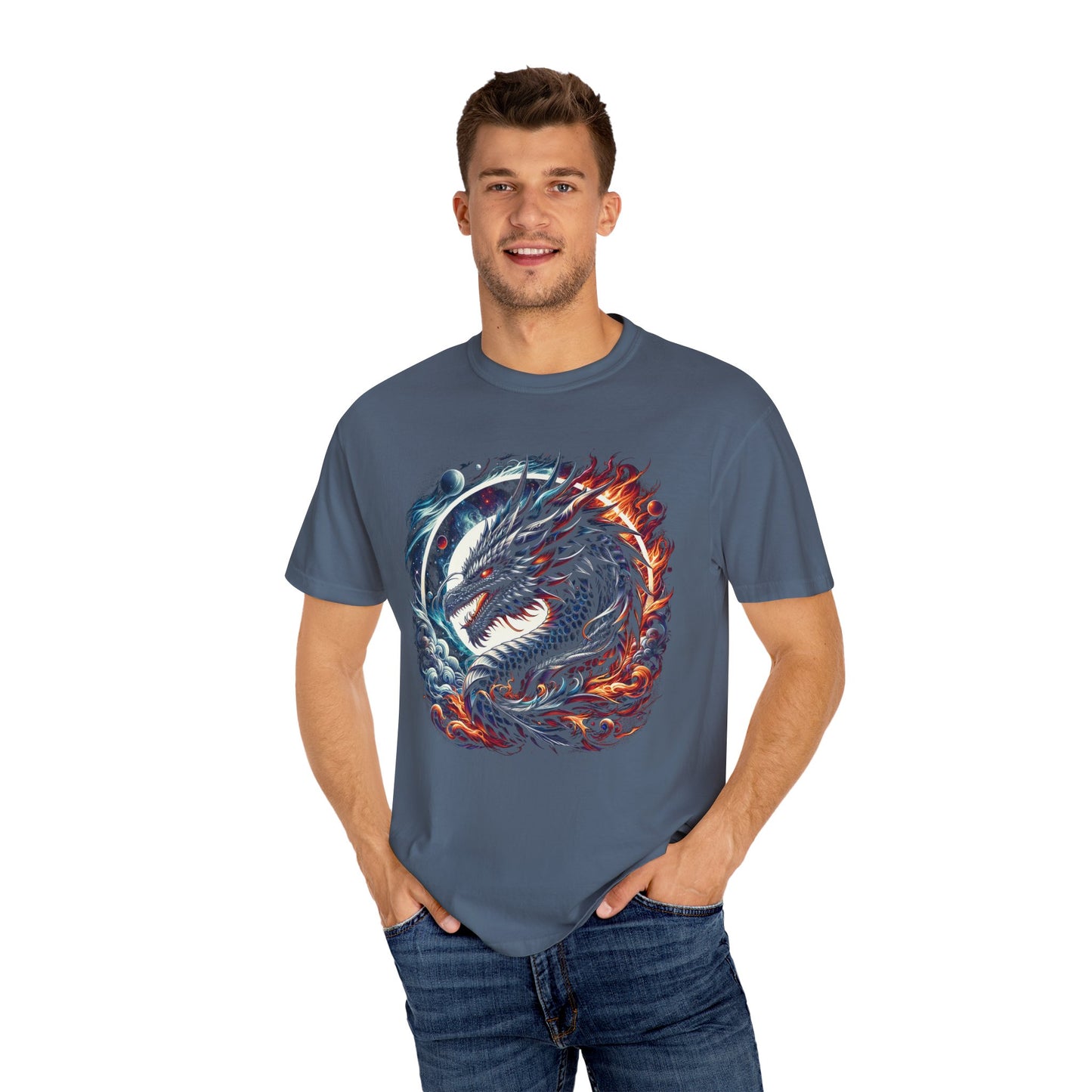 Interstellar Dragon T-Shirt - Durable Unisex Ring-Spun Cotton Tee