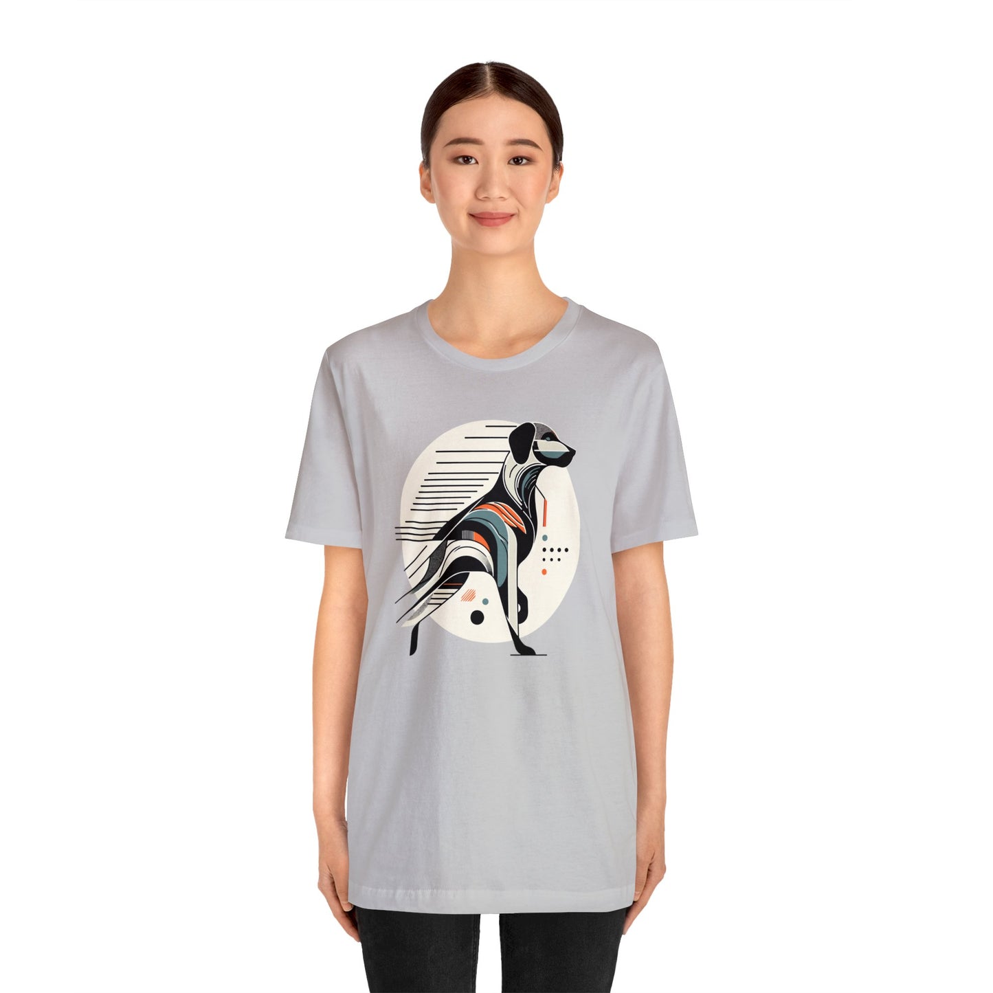 Geometric Dog Grace T-Shirt - Stylish Unisex Cotton Tee