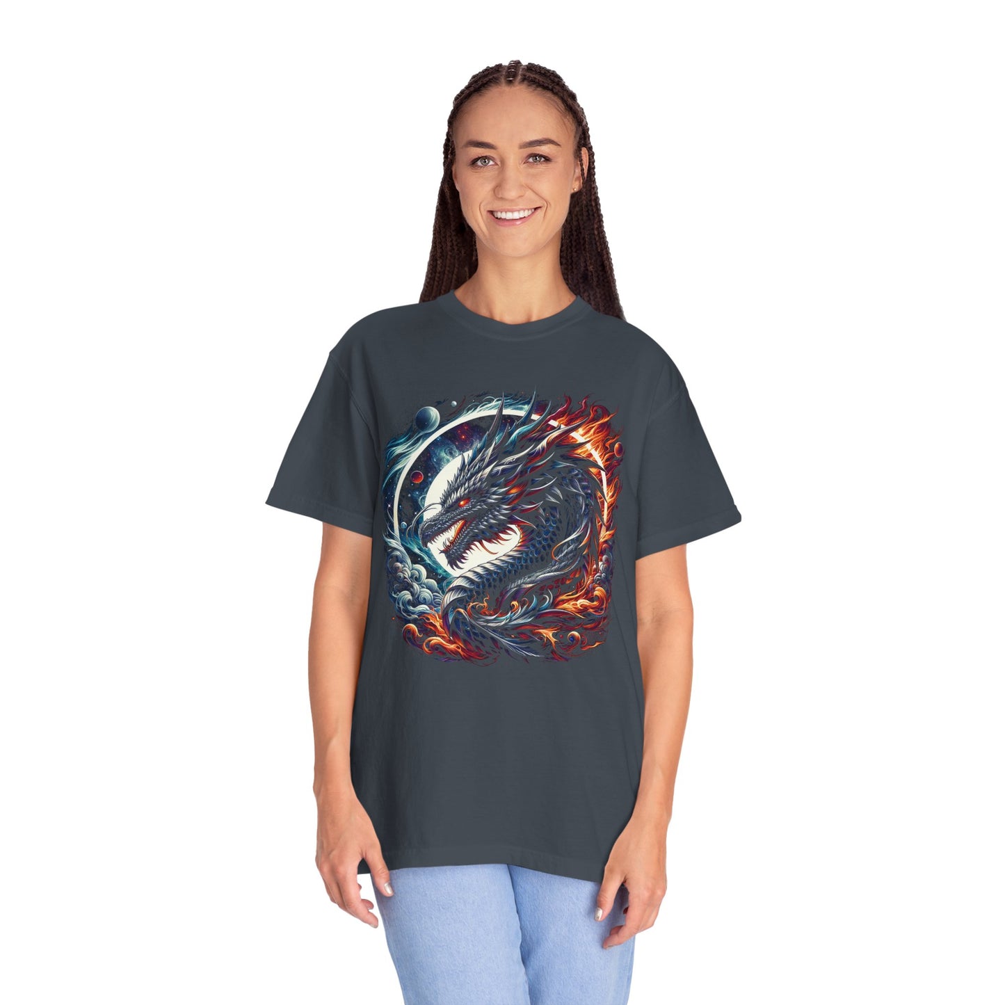 Interstellar Dragon T-Shirt - Durable Unisex Ring-Spun Cotton Tee