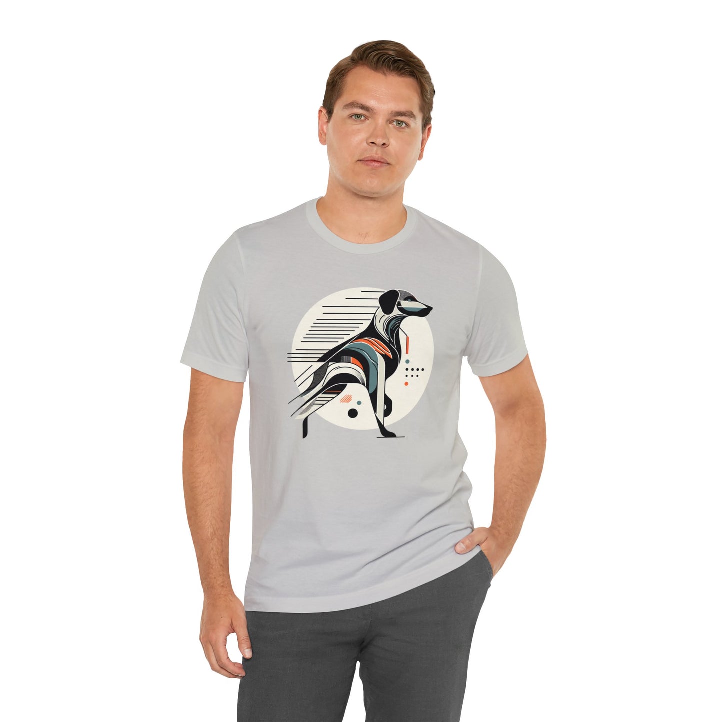 Geometric Dog Grace T-Shirt - Stylish Unisex Cotton Tee