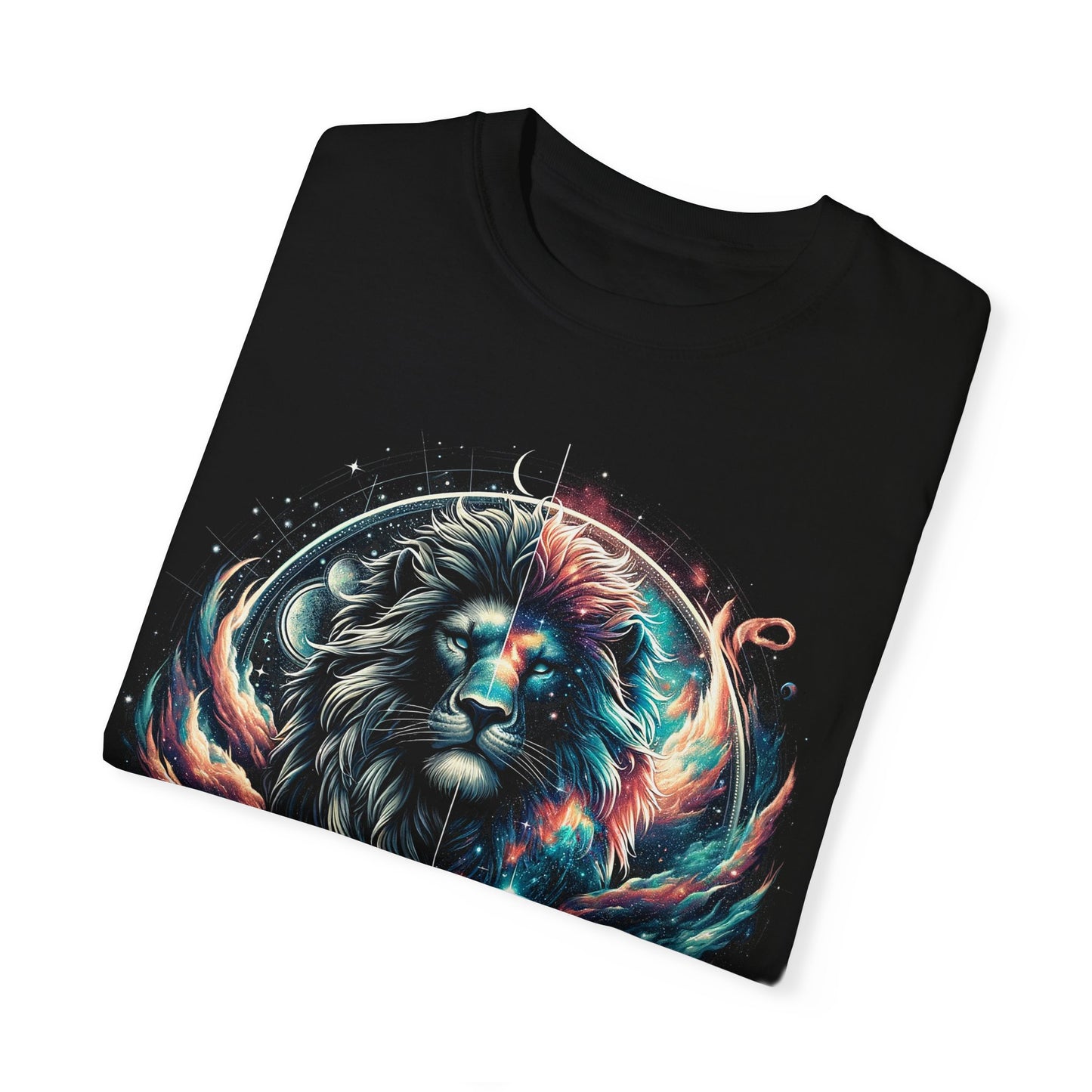 Galactic Balanced Lion T-Shirt - Unisex Soft Cotton Tee