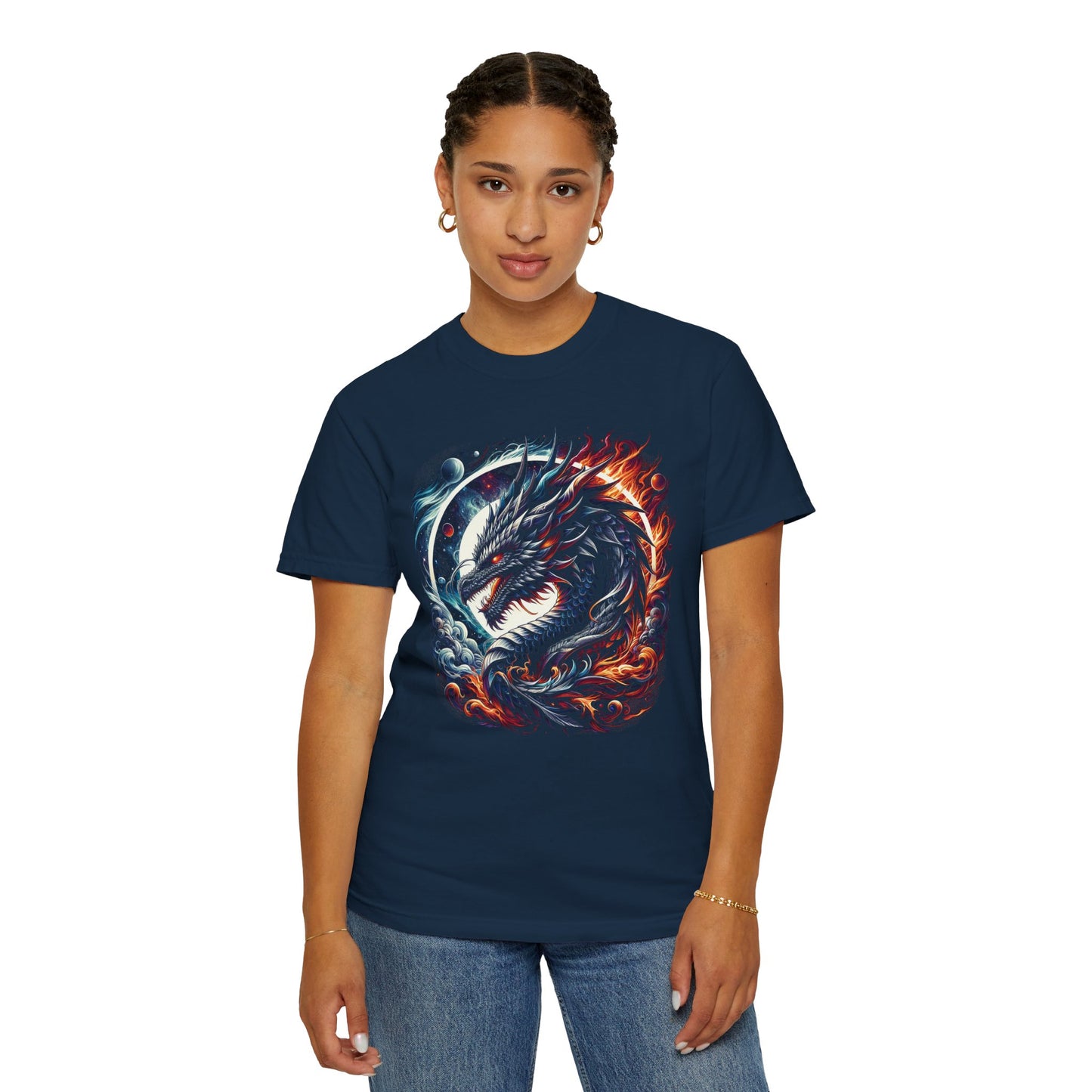 Interstellar Dragon T-Shirt - Durable Unisex Ring-Spun Cotton Tee
