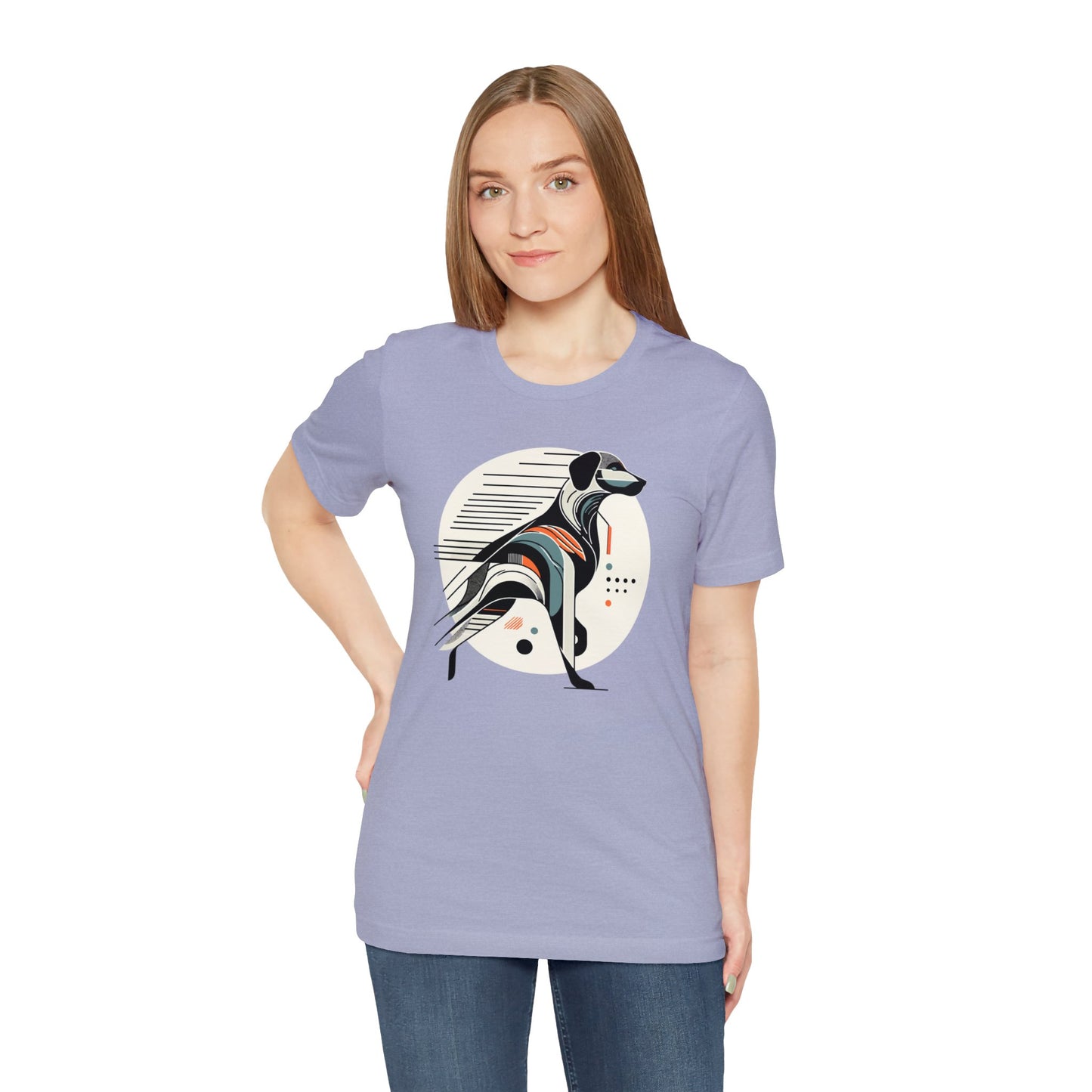 Geometric Dog Grace T-Shirt - Stylish Unisex Cotton Tee