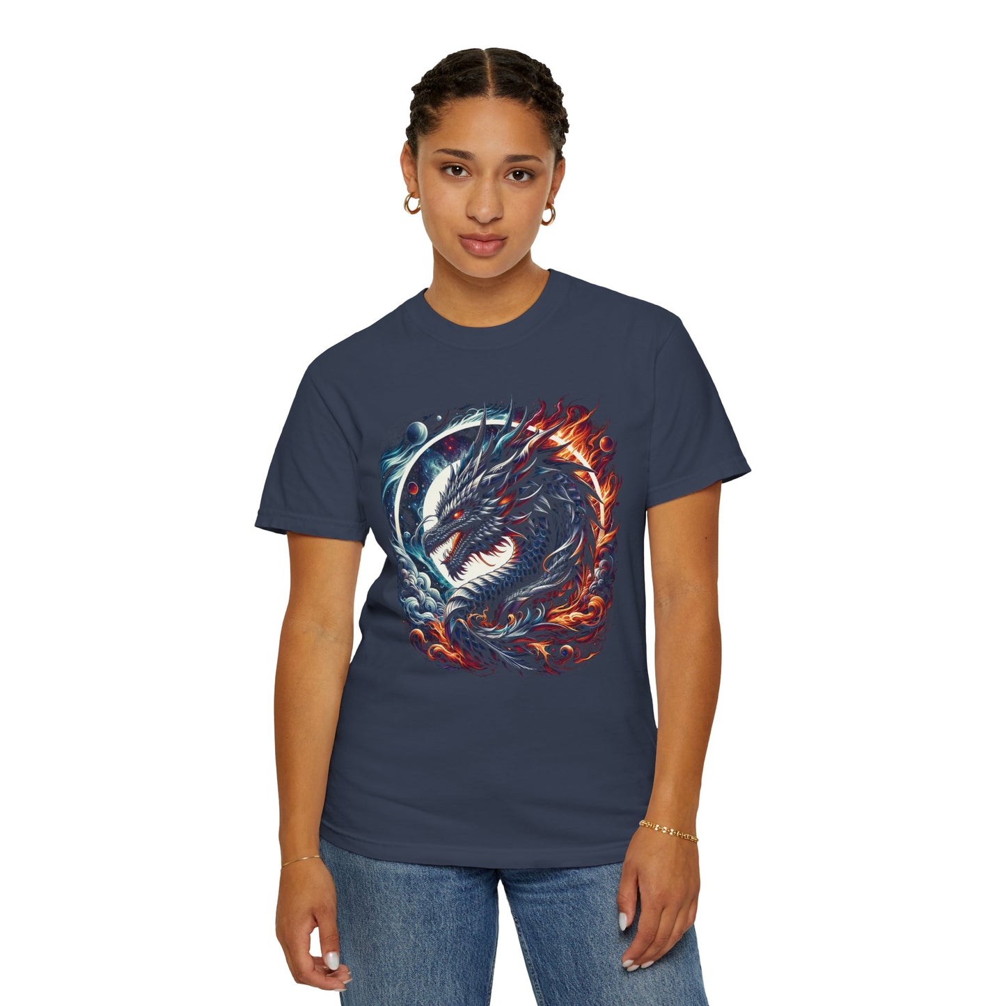 Interstellar Dragon T-Shirt - Durable Unisex Ring-Spun Cotton Tee
