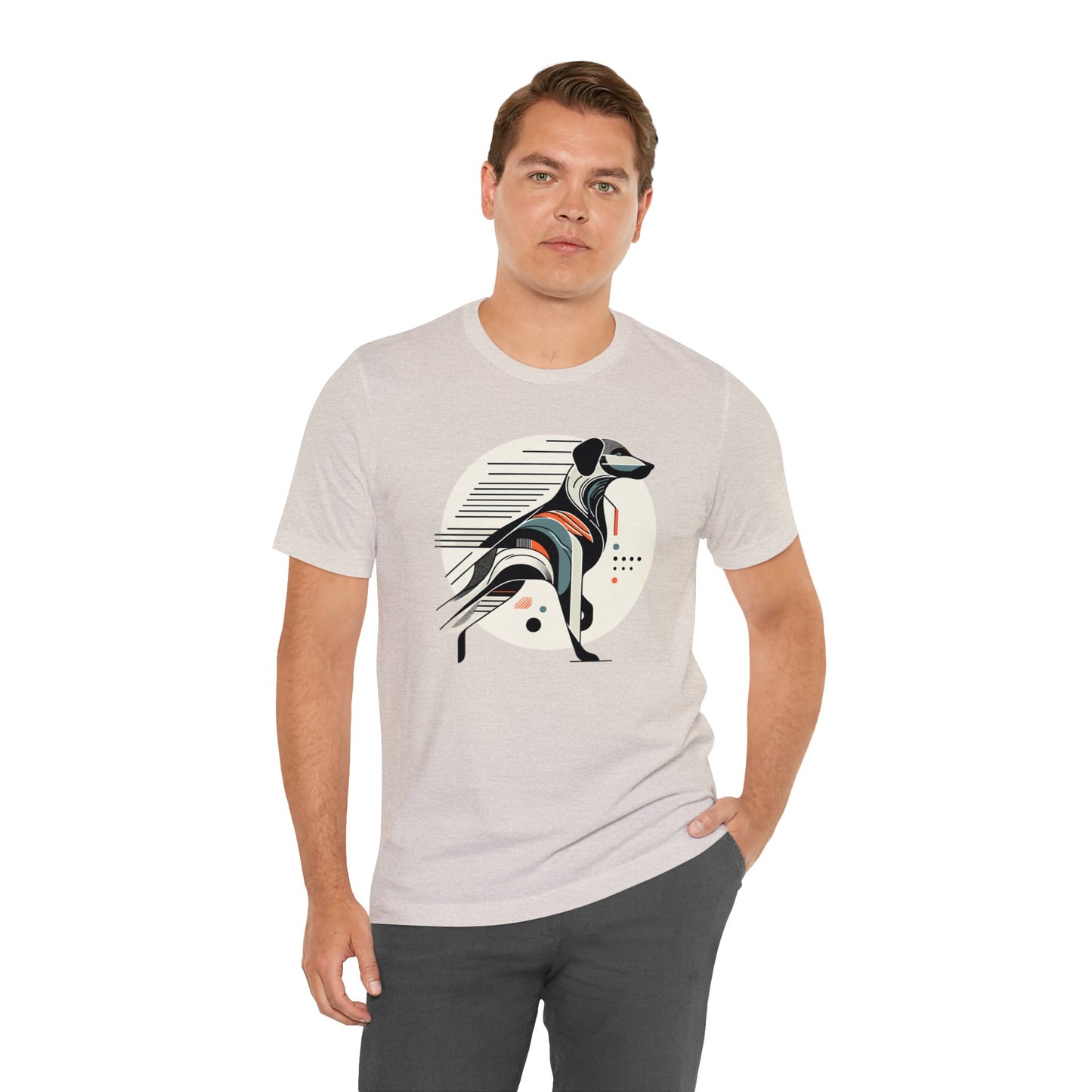 Geometric Dog Grace T-Shirt - Stylish Unisex Cotton Tee