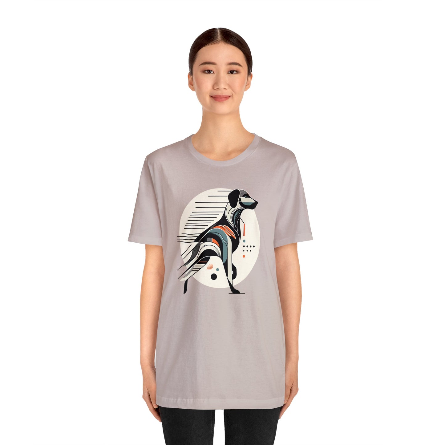 Geometric Dog Grace T-Shirt - Stylish Unisex Cotton Tee