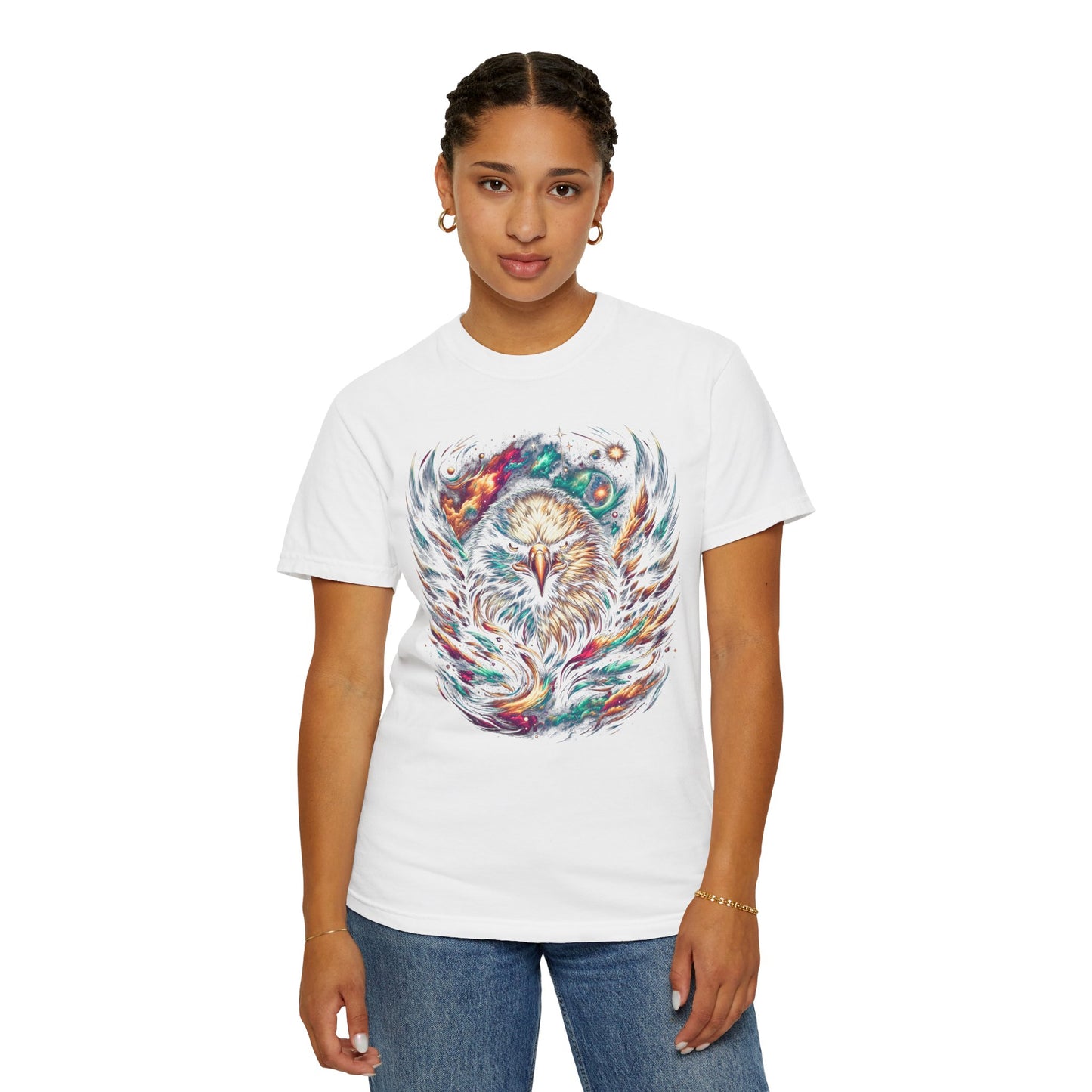 Galactic Eagle Vision T-Shirt - Unisex Soft Cotton Tee with Durable Stitching