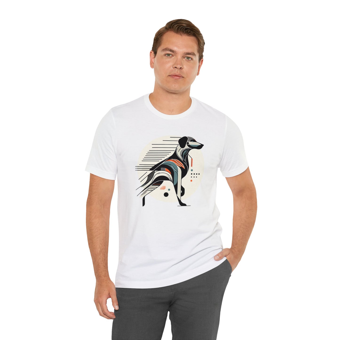 Geometric Dog Grace T-Shirt - Stylish Unisex Cotton Tee