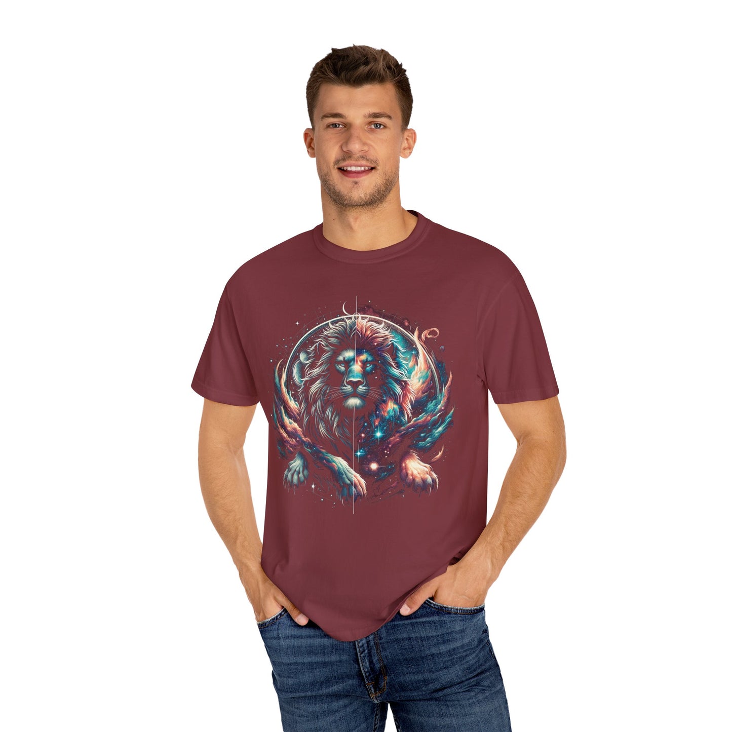 Galactic Balanced Lion T-Shirt - Unisex Soft Cotton Tee