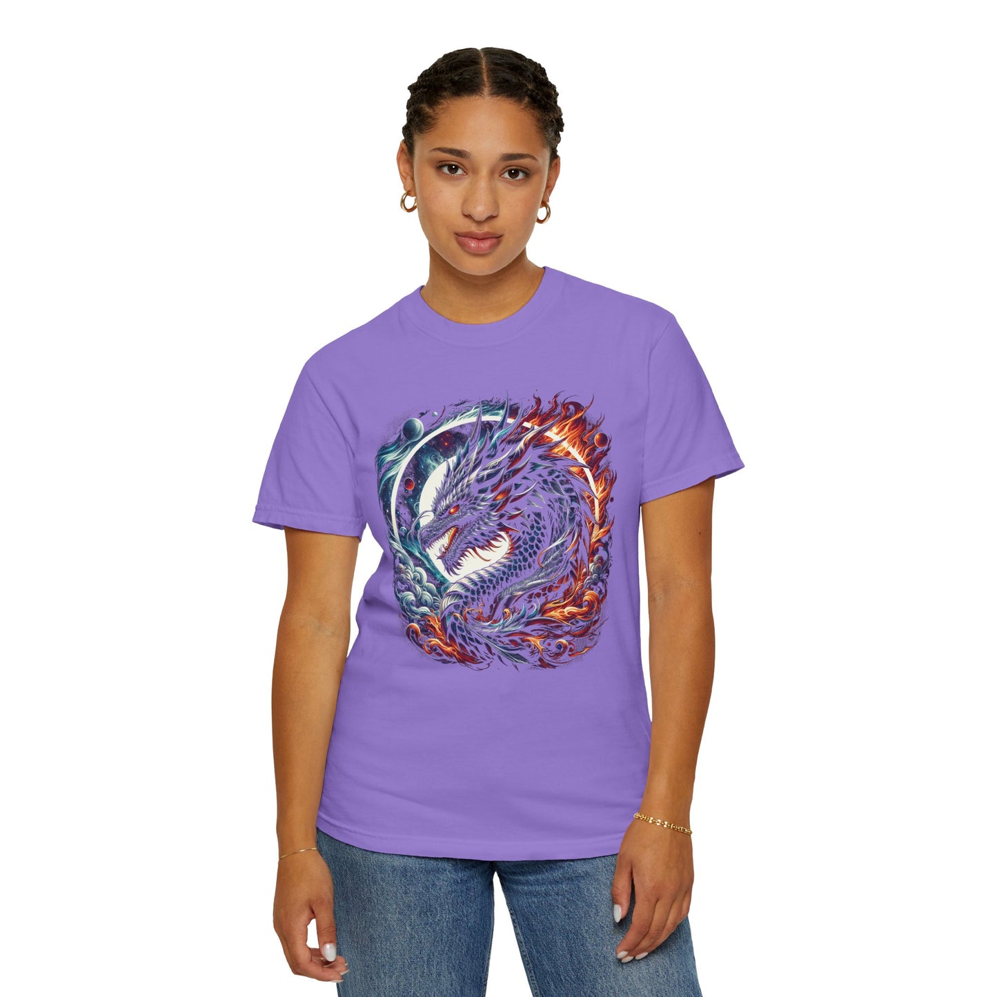Interstellar Dragon T-Shirt - Durable Unisex Ring-Spun Cotton Tee