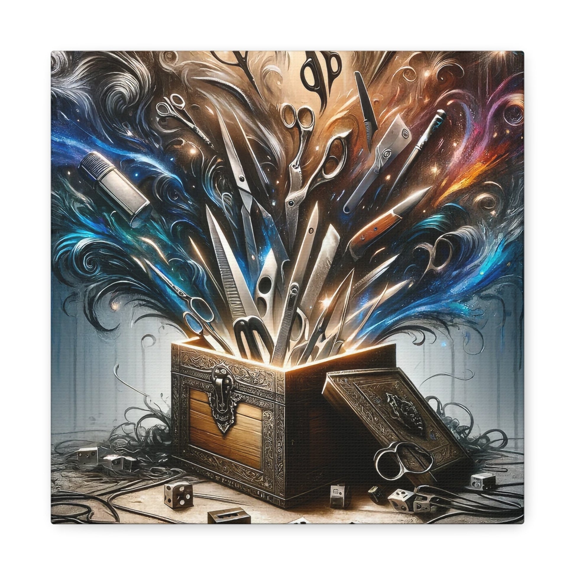 "A Box Full Of Sharp Objects" - Inspired Artwork on Premium Cotton Canvas - GG