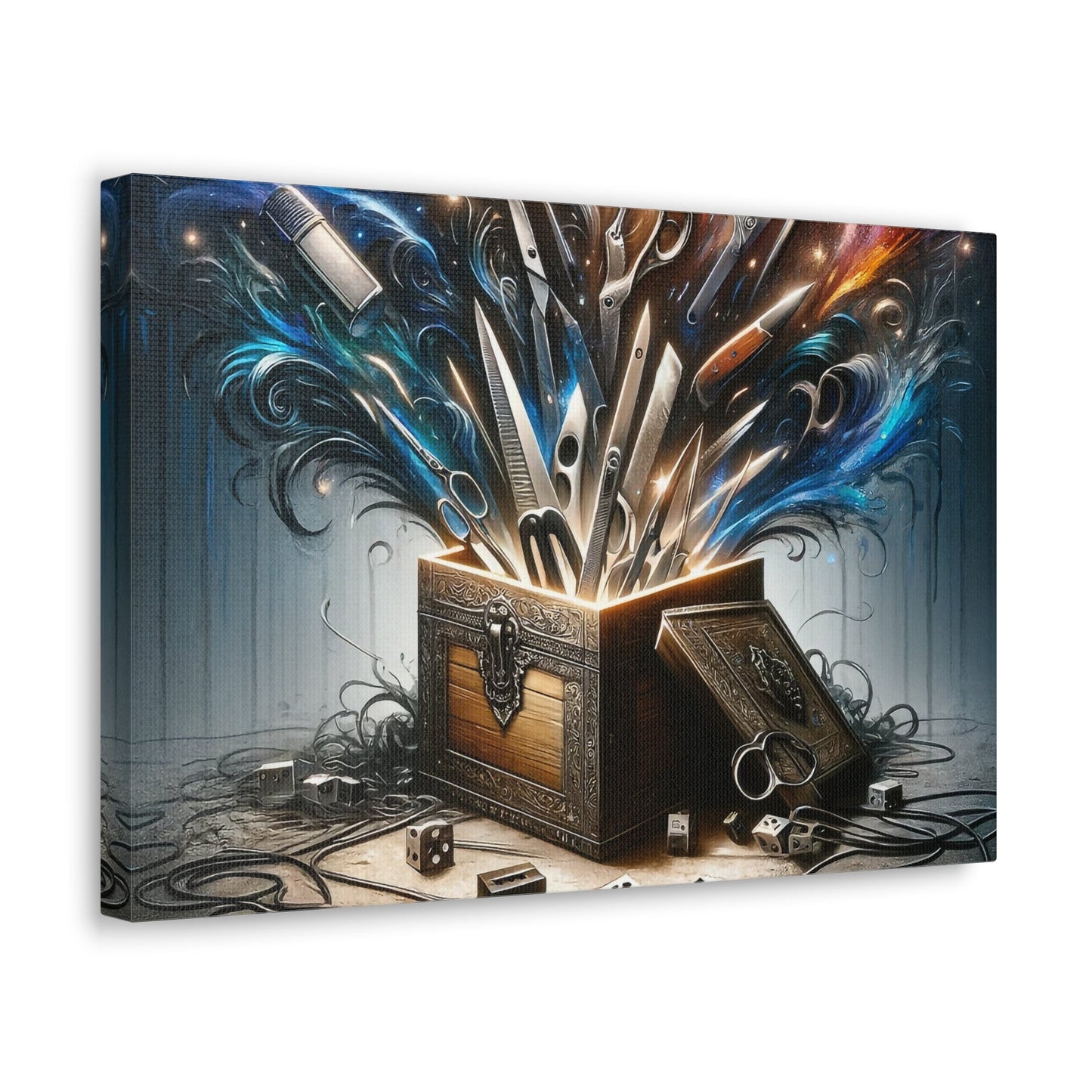 "A Box Full Of Sharp Objects" - Inspired Artwork on Premium Cotton Canvas - GG