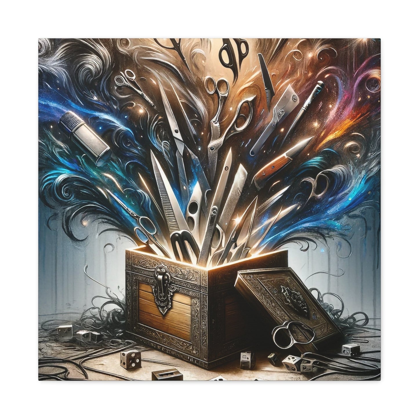 "A Box Full Of Sharp Objects" - Inspired Artwork on Premium Cotton Canvas - GG