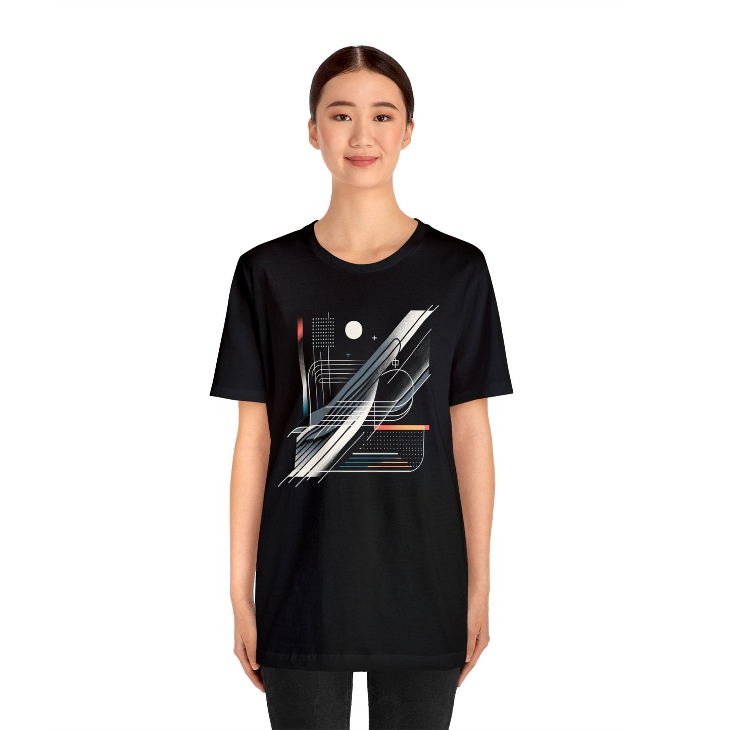 Abstract Architectonics Tee - Contemporary Art-Inspired Cotton Shirt - GG