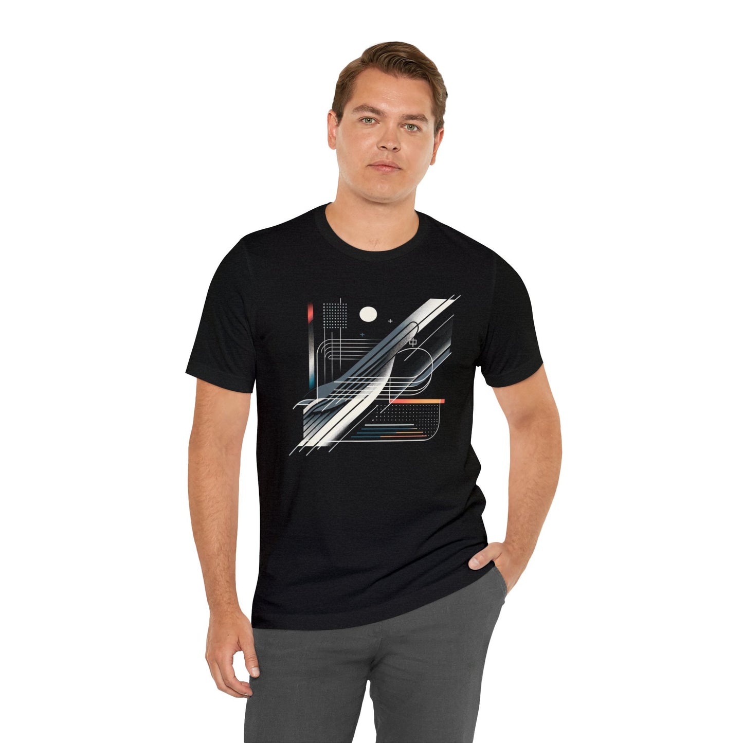 Abstract Architectonics Tee - Contemporary Art-Inspired Cotton Shirt - GG