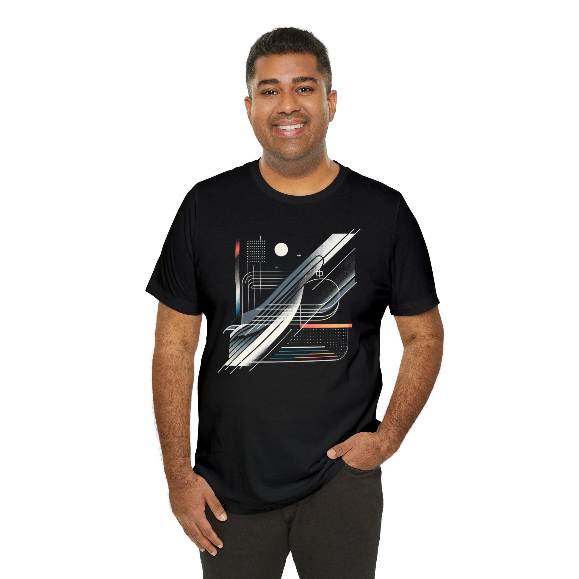 Abstract Architectonics Tee - Contemporary Art-Inspired Cotton Shirt - GG