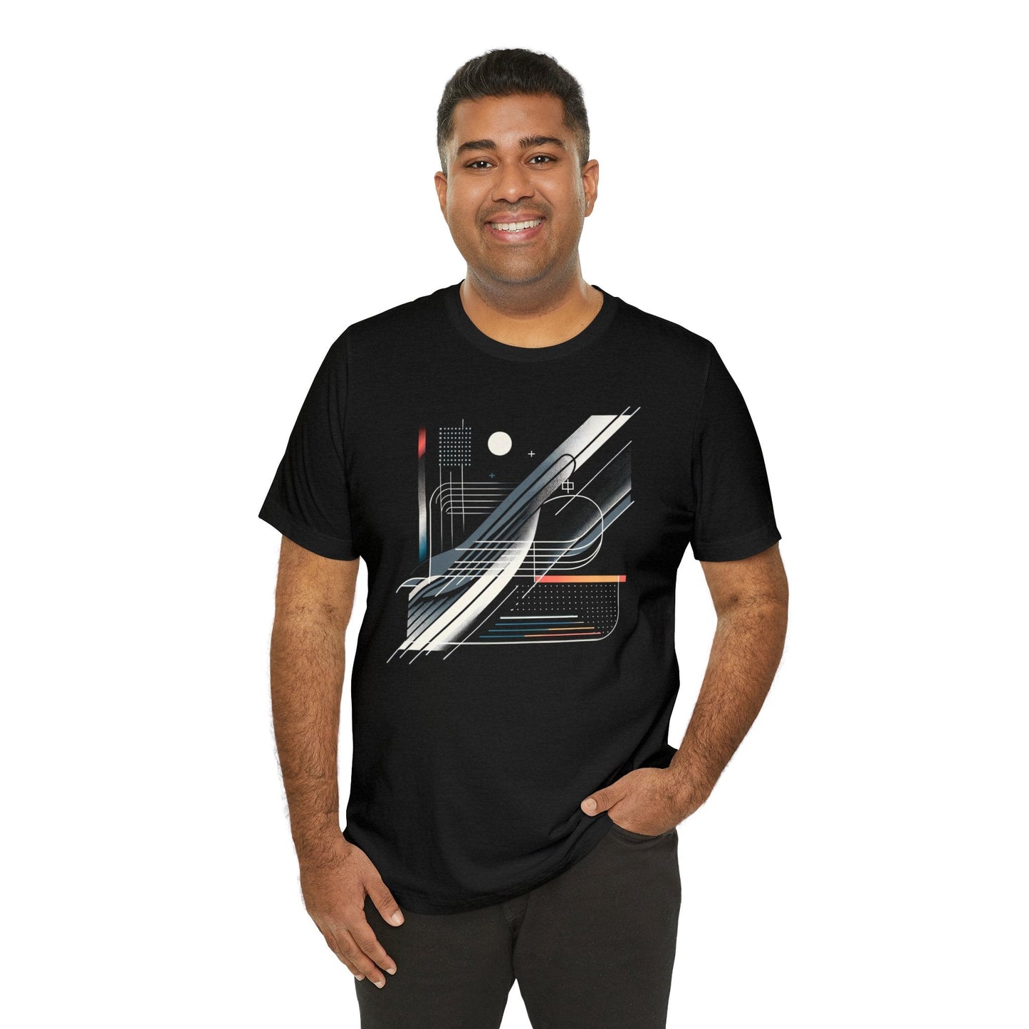 Abstract Architectonics Tee - Contemporary Art-Inspired Cotton Shirt - GG