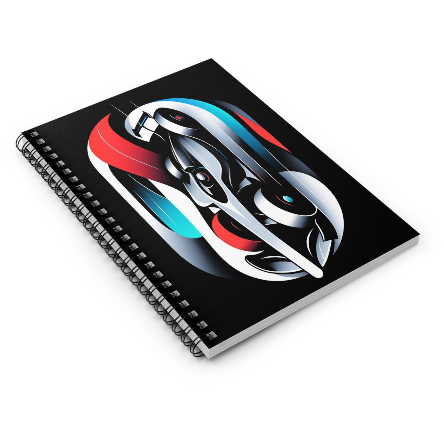 Aerodynamic Race Car 118-Page Ruled Spiral Notebook - GG