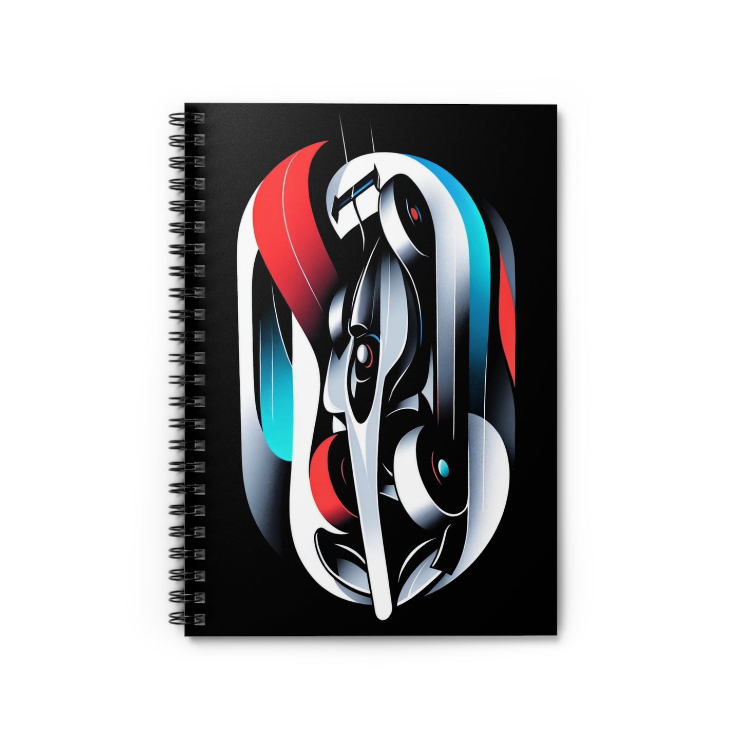 Aerodynamic Race Car 118-Page Ruled Spiral Notebook - GG