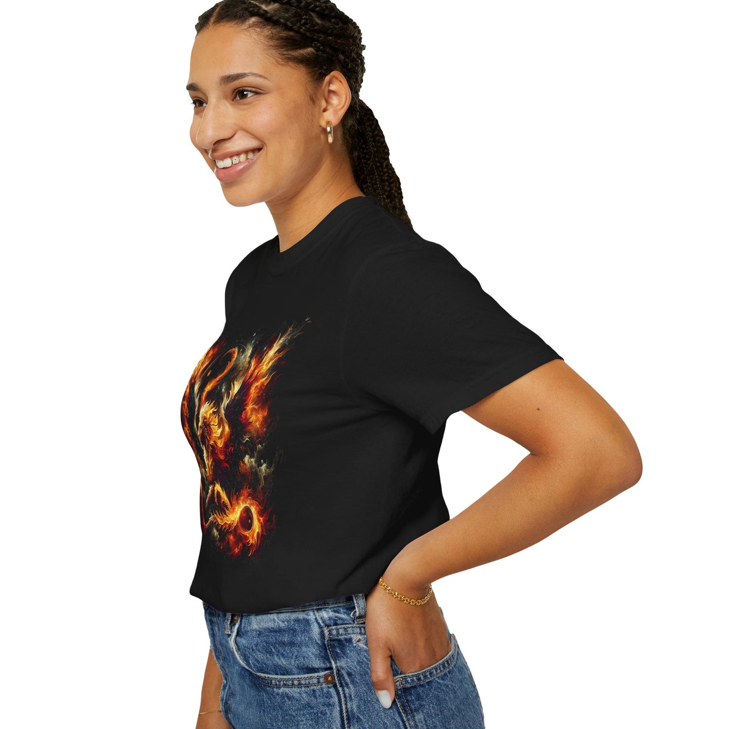 Astral Lion Fire T-Shirt: Unisex 100% Ring-Spun Cotton Comfort Fit Tee