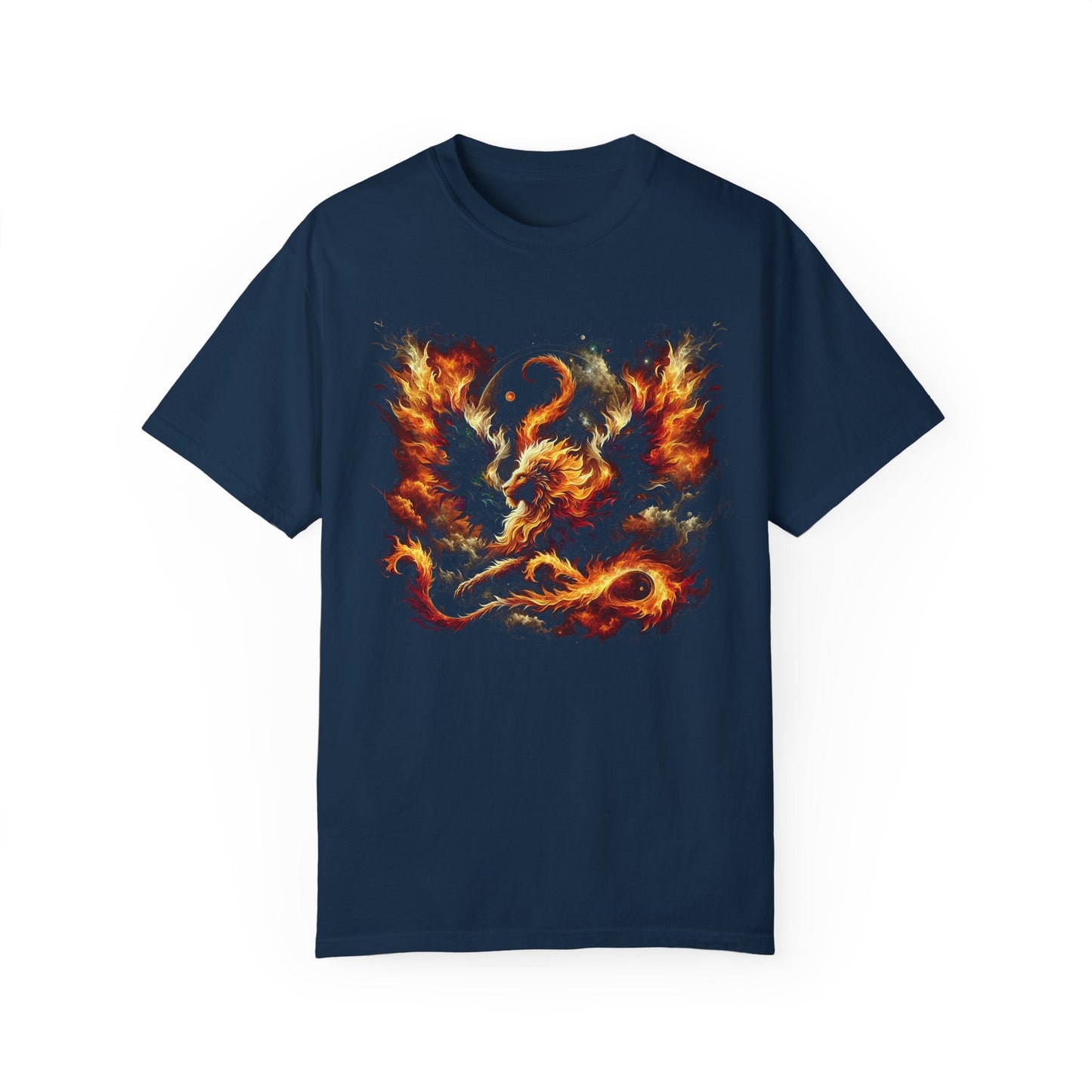 Astral Lion Fire T-Shirt: Unisex 100% Ring-Spun Cotton Comfort Fit Tee