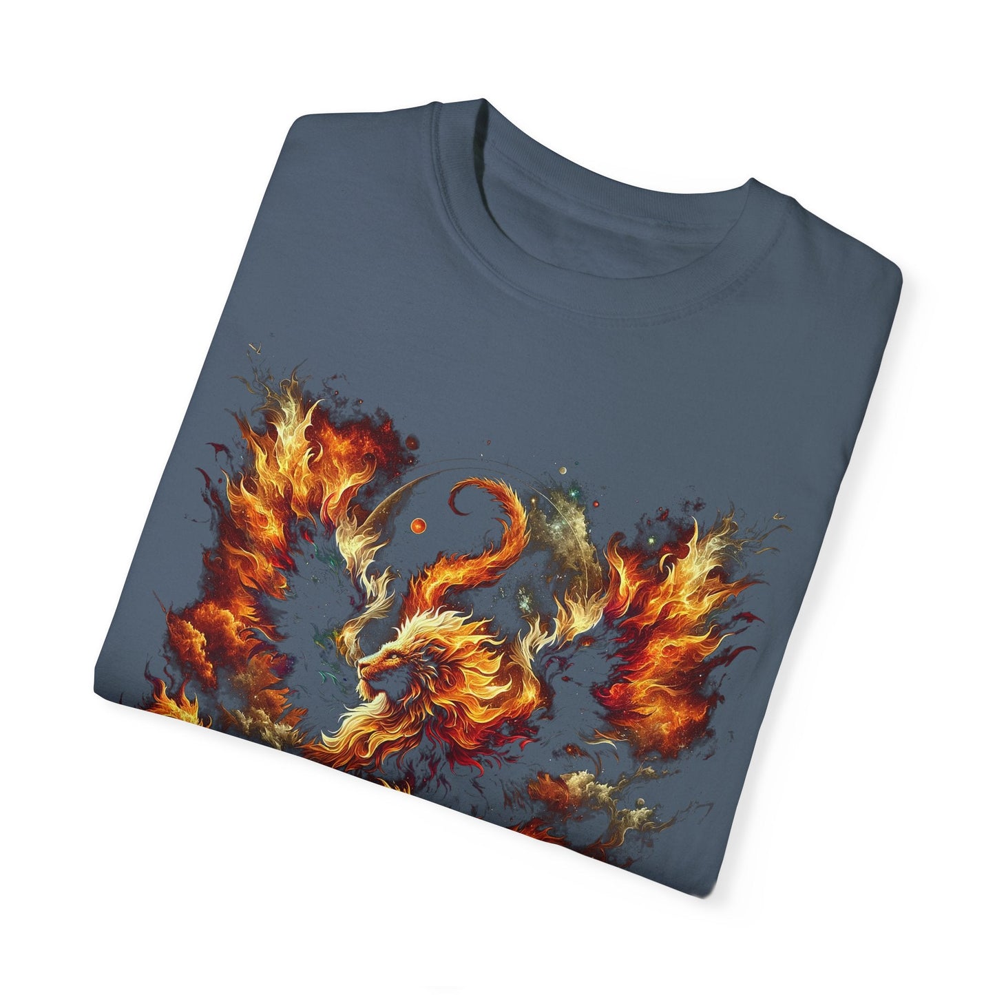 Astral Lion Fire T-Shirt: Unisex 100% Ring-Spun Cotton Comfort Fit Tee