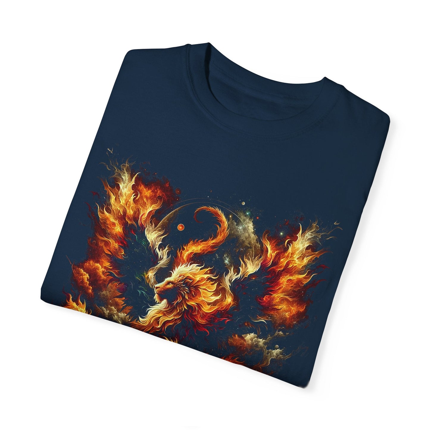 Astral Lion Fire T-Shirt: Unisex 100% Ring-Spun Cotton Comfort Fit Tee