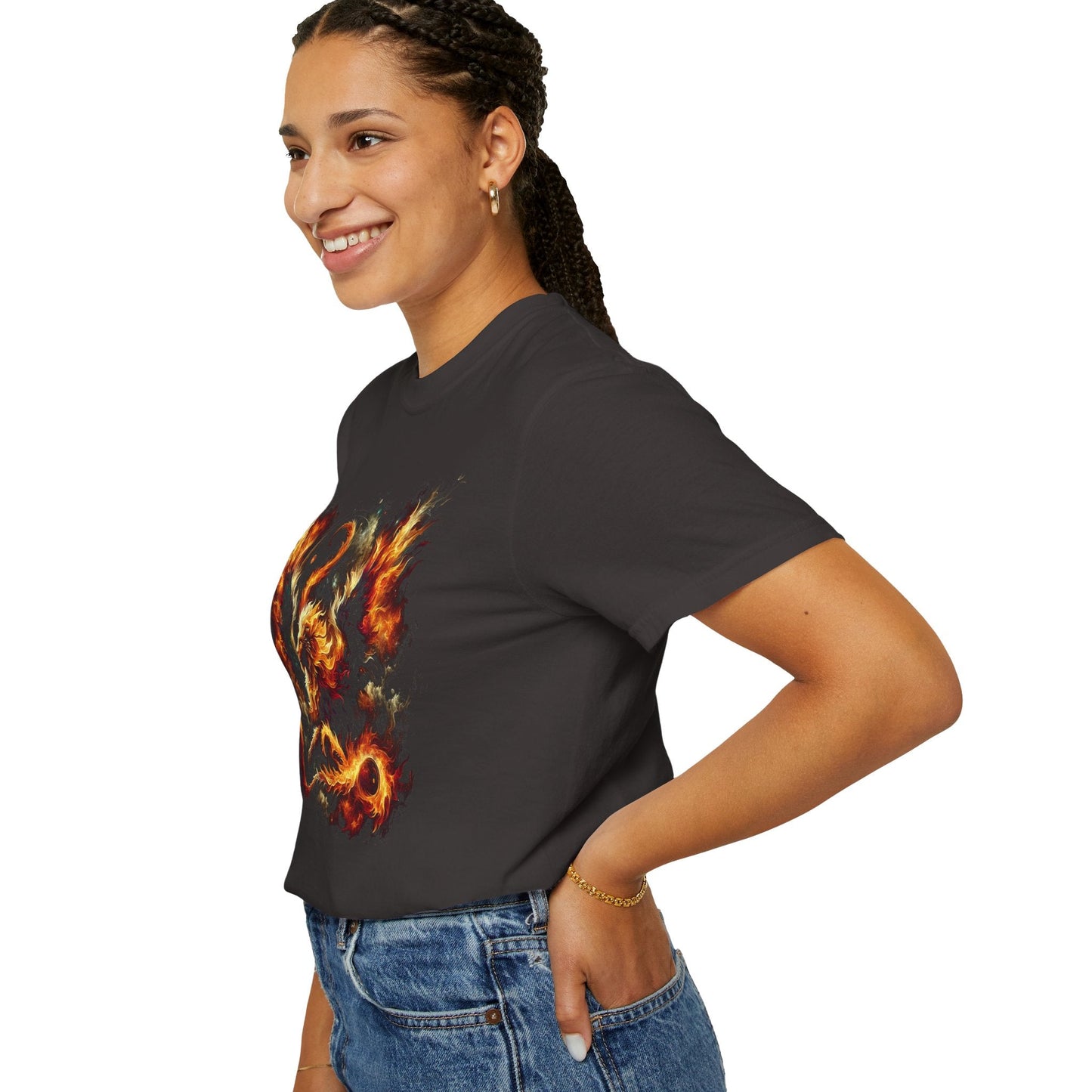 Astral Lion Fire T-Shirt: Unisex 100% Ring-Spun Cotton Comfort Fit Tee