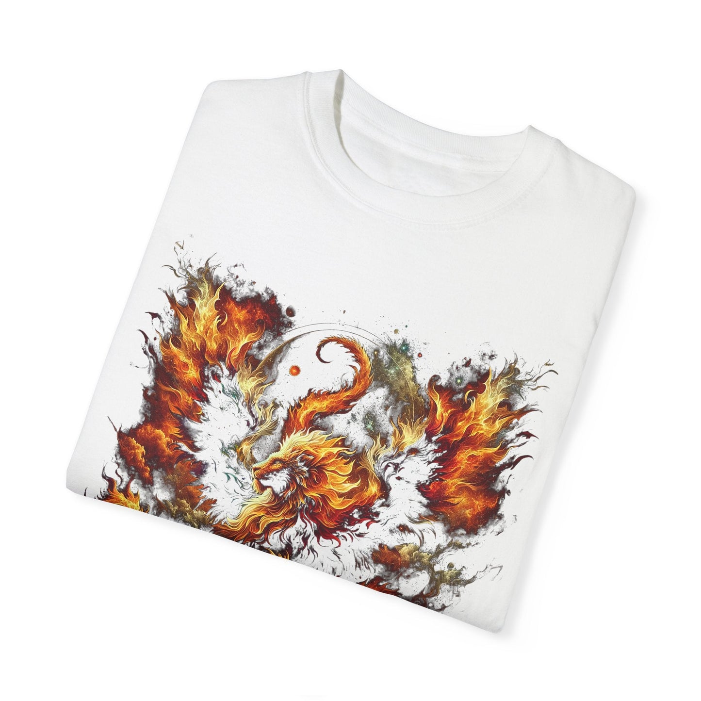 Astral Lion Fire T-Shirt: Unisex 100% Ring-Spun Cotton Comfort Fit Tee