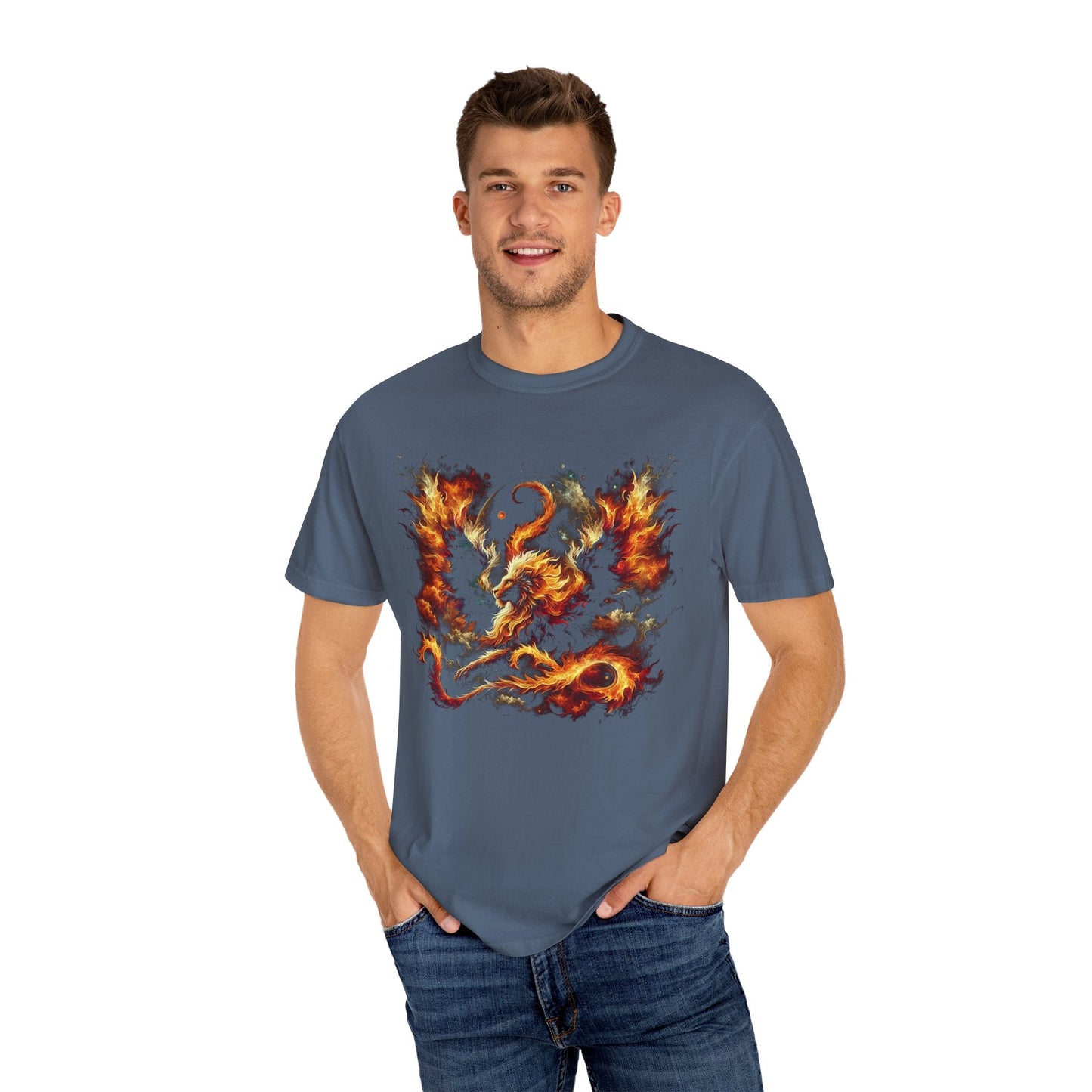 Astral Lion Fire T-Shirt: Unisex 100% Ring-Spun Cotton Comfort Fit Tee