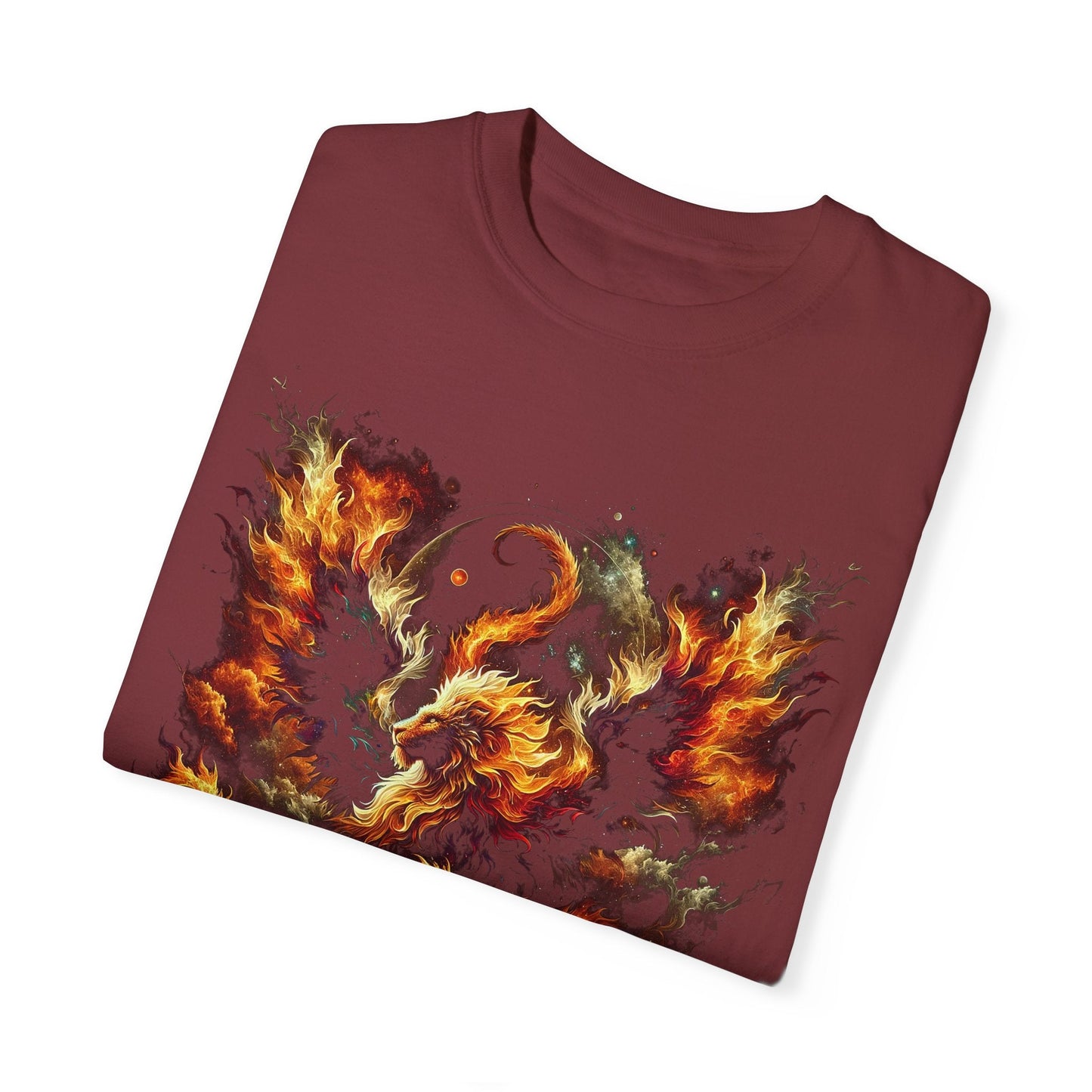 Astral Lion Fire T-Shirt: Unisex 100% Ring-Spun Cotton Comfort Fit Tee