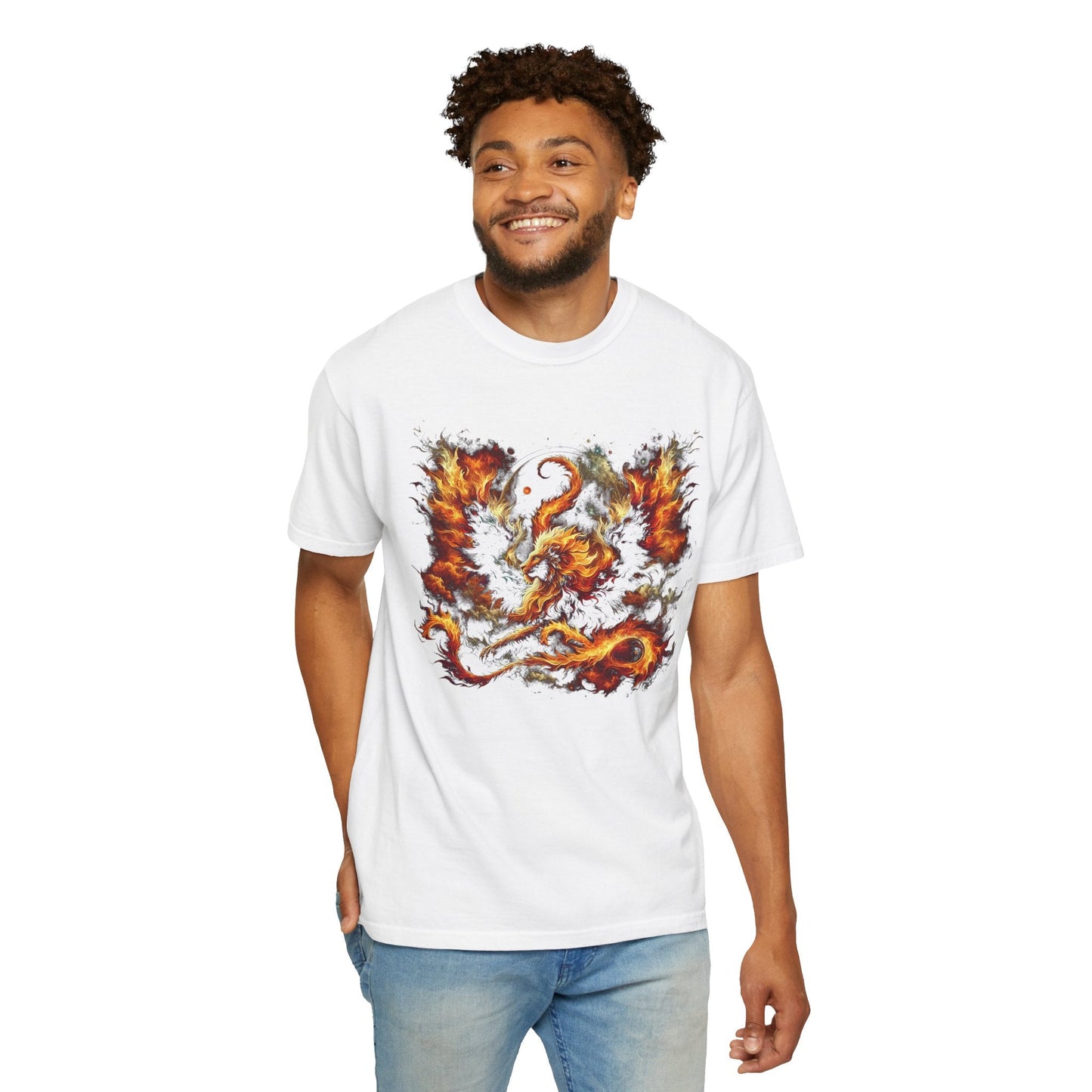 Astral Lion Fire T-Shirt: Unisex 100% Ring-Spun Cotton Comfort Fit Tee