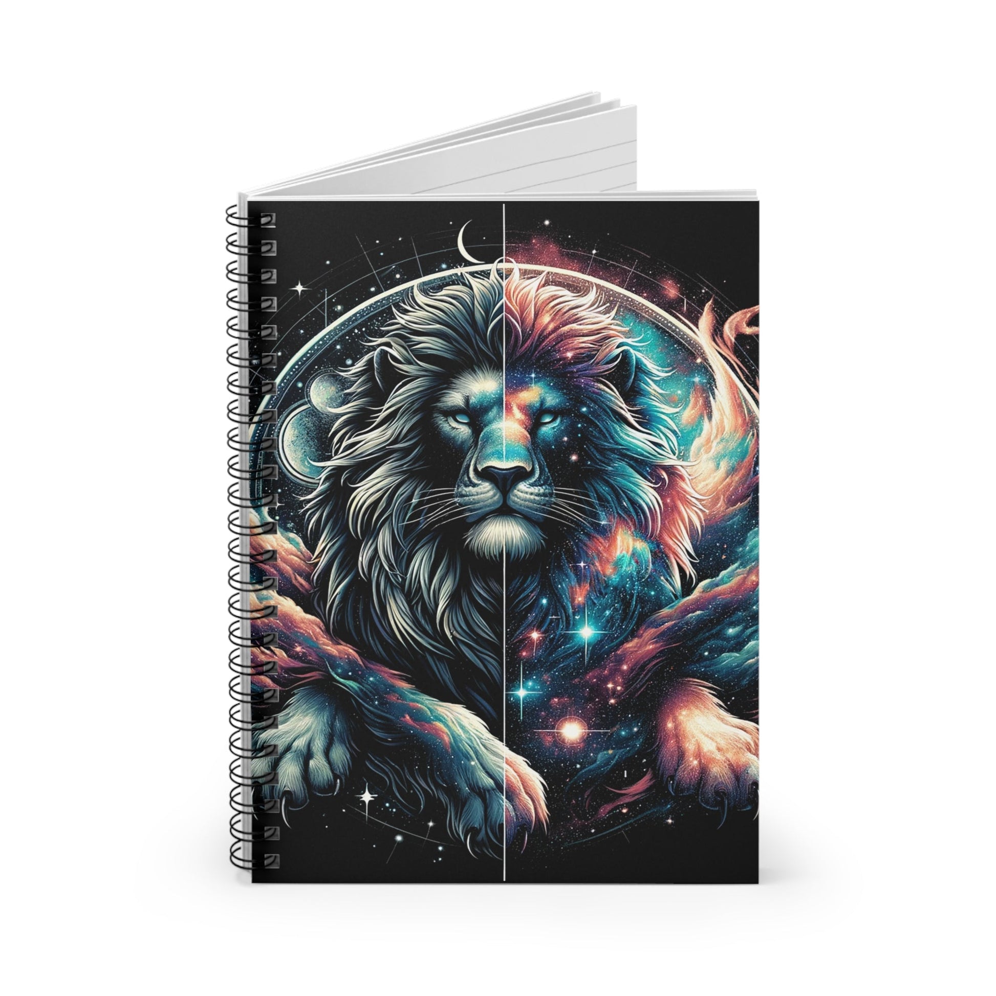 Cosmic Majesty: Celestial Lion 118-Page Spiral Notebook - GG