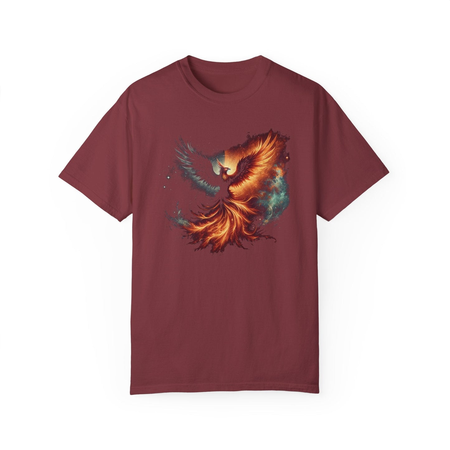 Cosmic Phoenix Resurgence Unisex T-Shirt - Comfort-Fit Ring-Spun Cotton Tee - GG