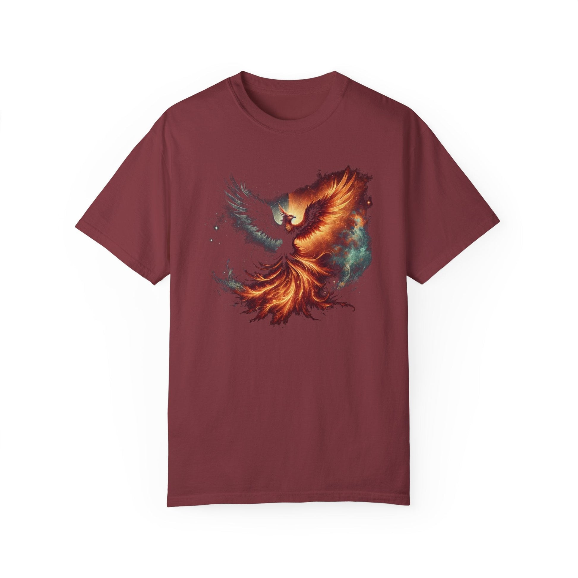 Cosmic Phoenix Resurgence Unisex T-Shirt - Comfort-Fit Ring-Spun Cotton Tee - GG