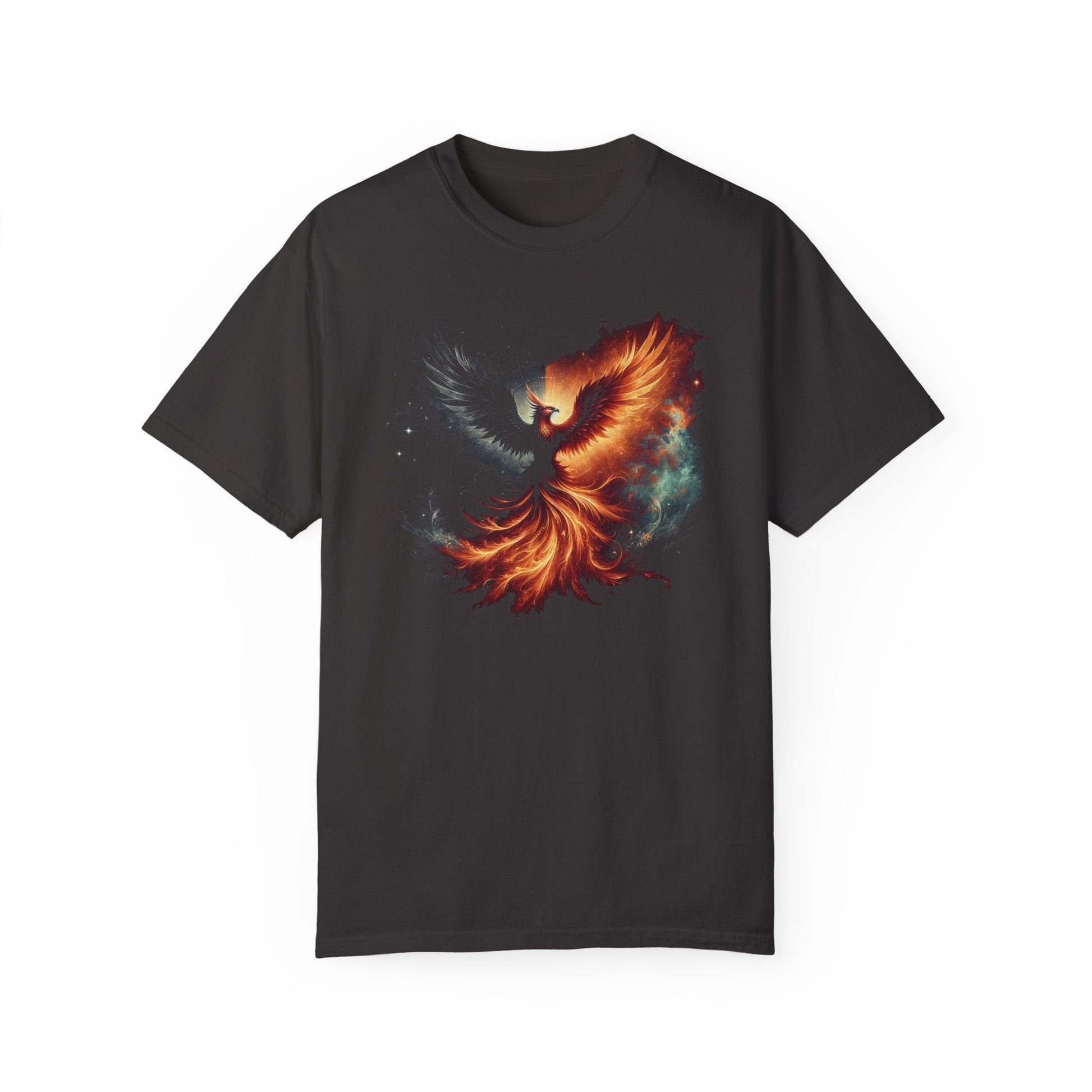 Cosmic Phoenix Resurgence Unisex T-Shirt - Comfort-Fit Ring-Spun Cotton Tee - GG