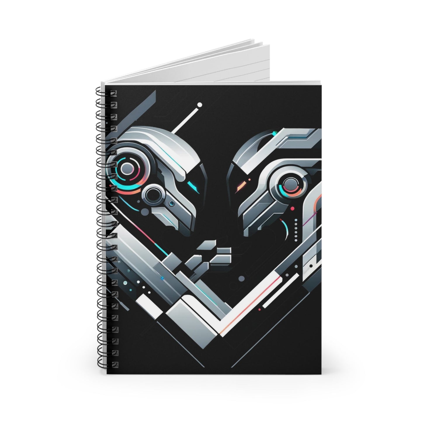 Duo Cybernetic Entities 118-Page Ruled Spiral Notebook - GG