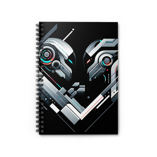 Duo Cybernetic Entities 118-Page Ruled Spiral Notebook - GG