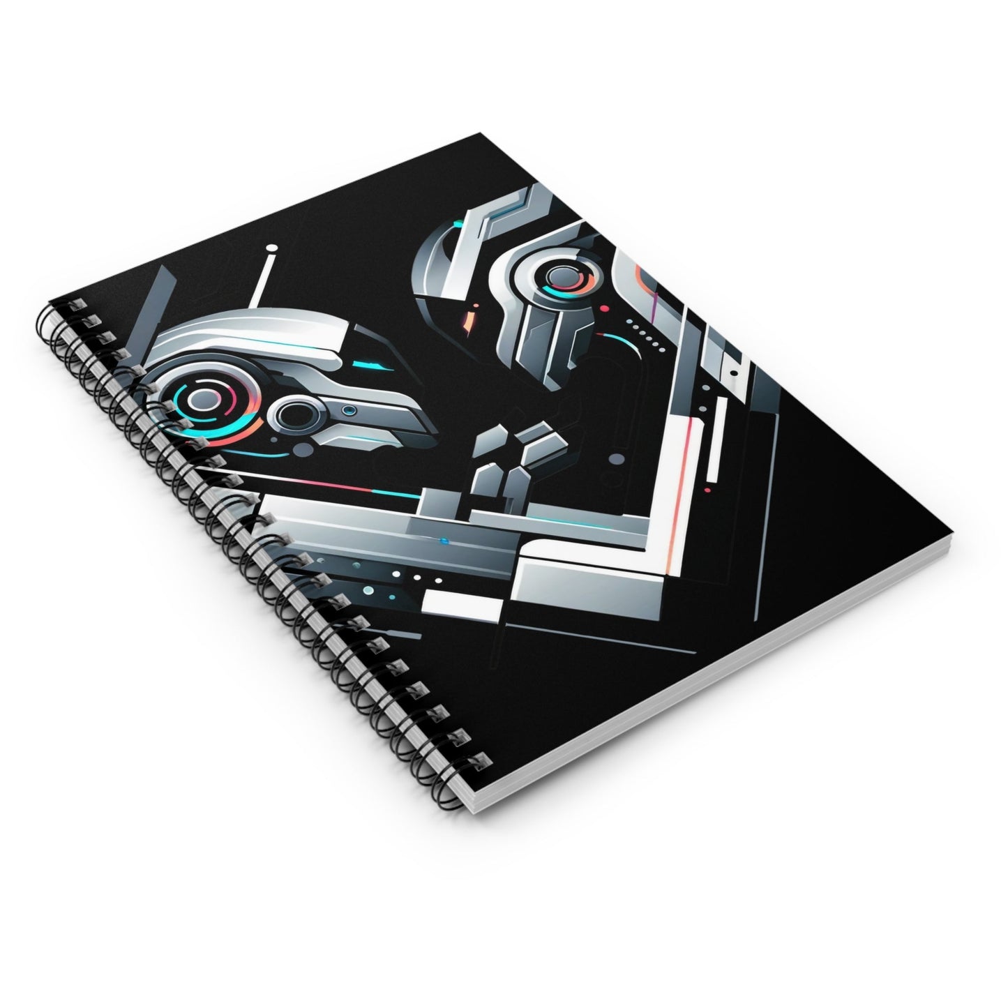 Duo Cybernetic Entities 118-Page Ruled Spiral Notebook - GG