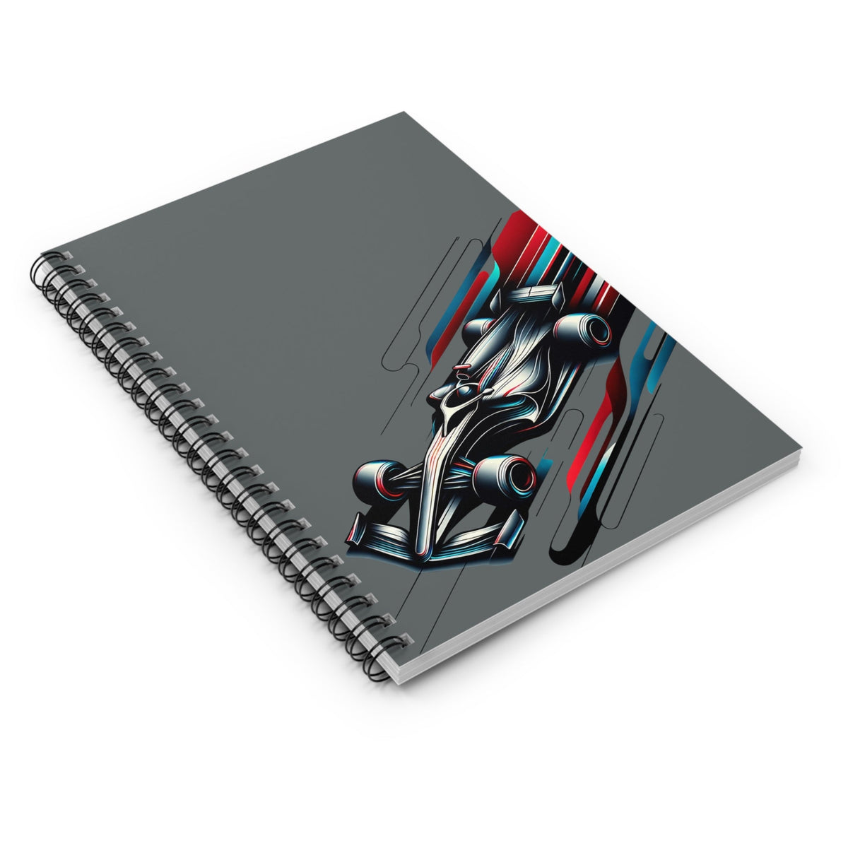 Car Racing Notebook High-Speed Racing Car 118-Page Ruled Spiral Notebook – G