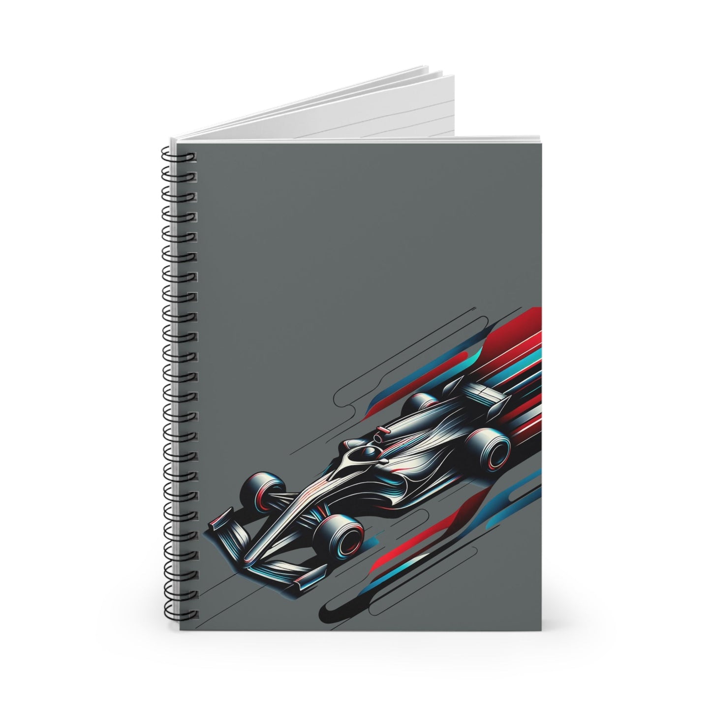 High-Speed Racing Car 118-Page Ruled Spiral Notebook - GG