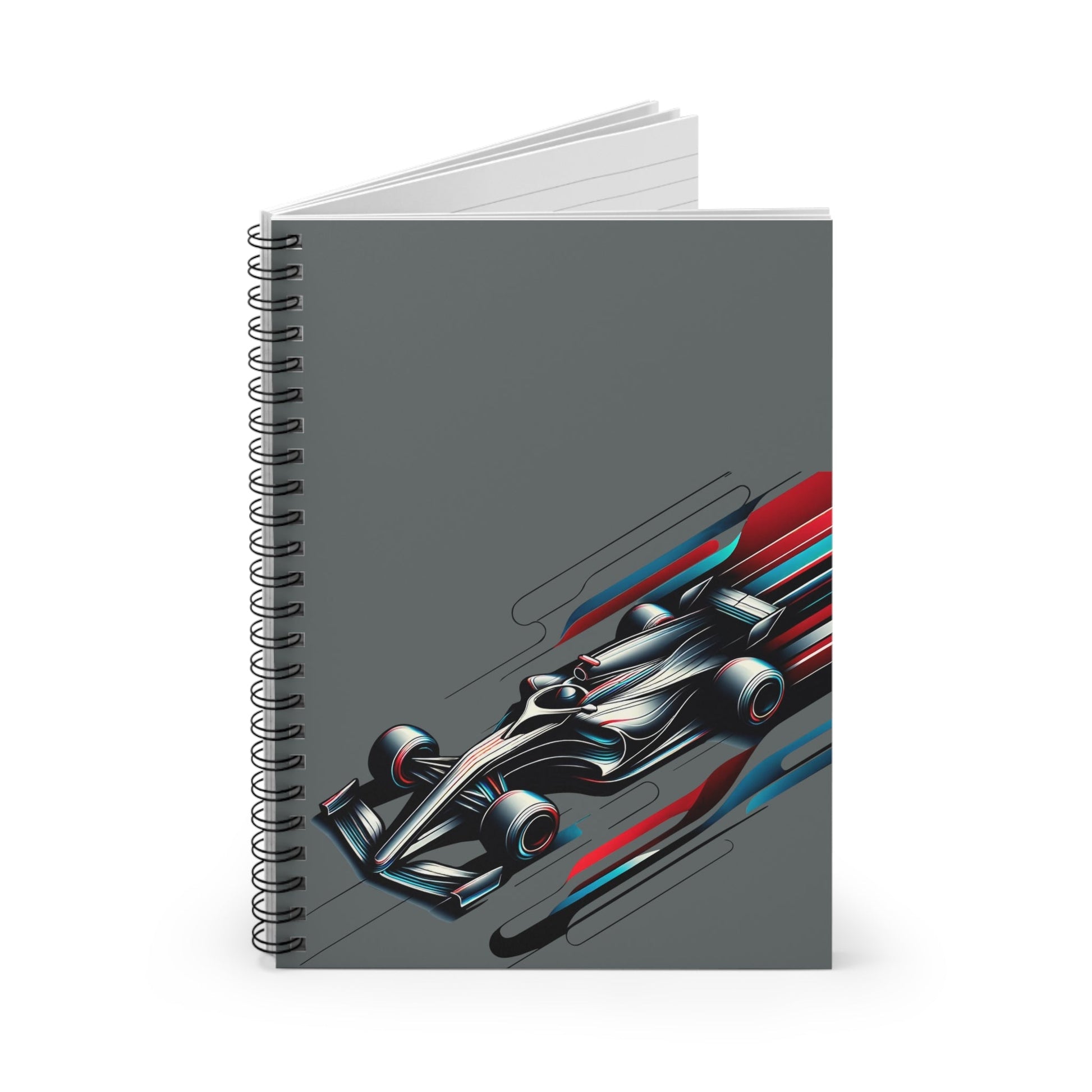 High-Speed Racing Car 118-Page Ruled Spiral Notebook - GG