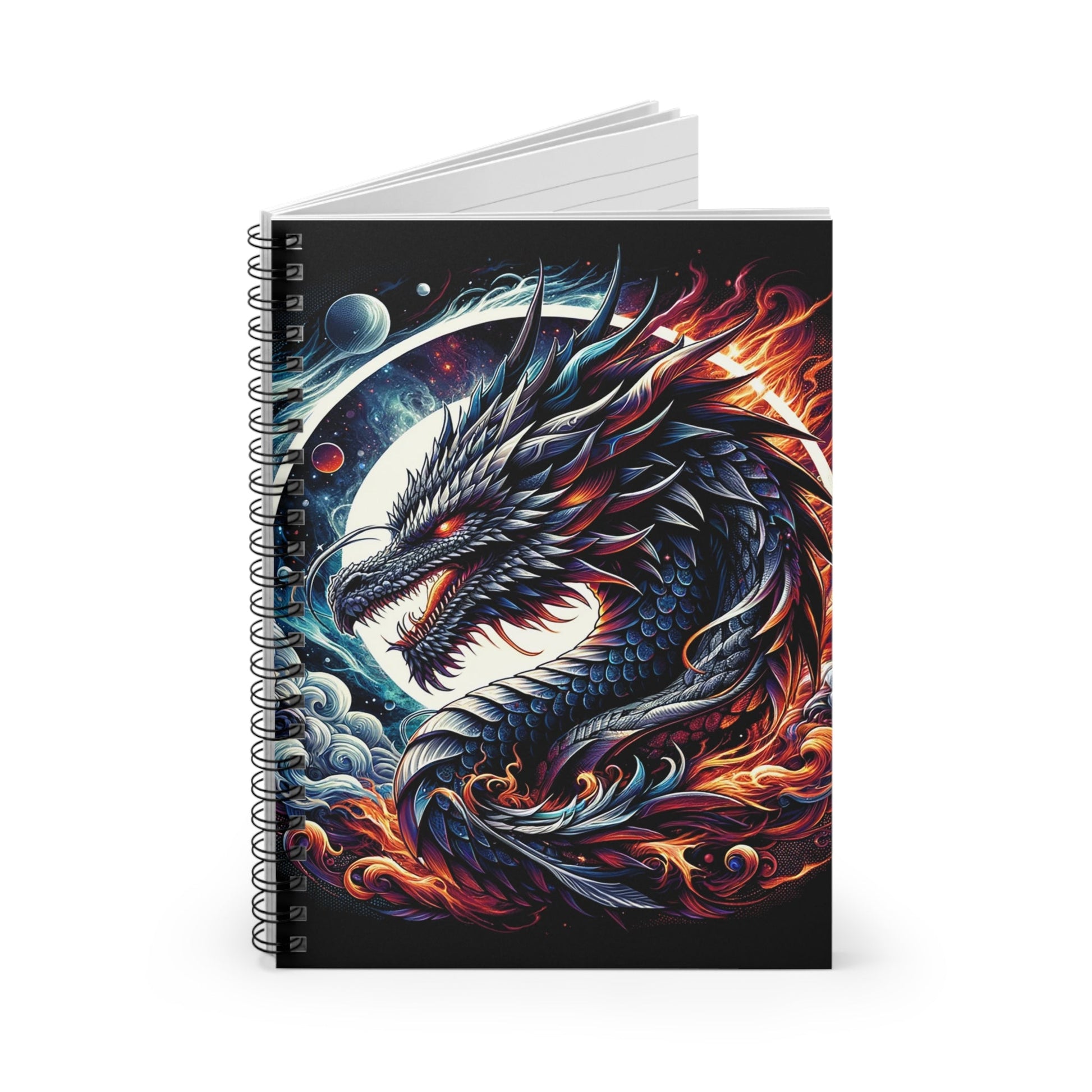 Interstellar Flame: Dragon's Fury 118-Page Spiral Notebook - GG