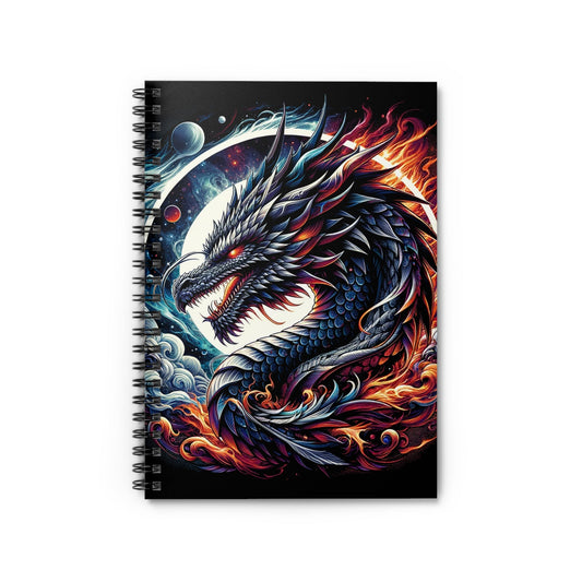 Interstellar Flame: Dragon's Fury 118-Page Spiral Notebook - GG