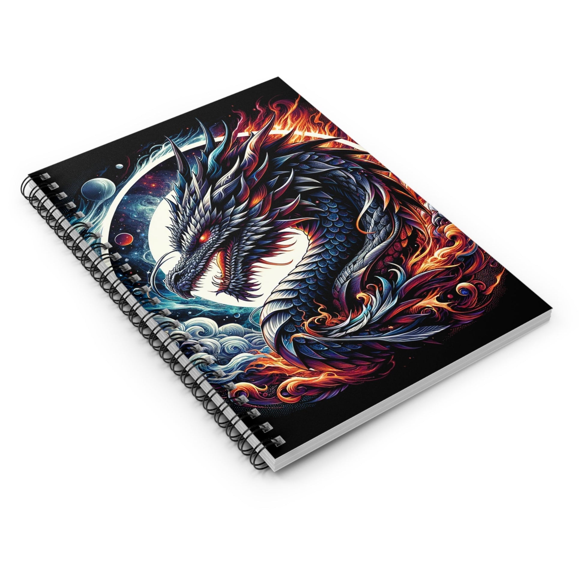 Interstellar Flame: Dragon's Fury 118-Page Spiral Notebook - GG