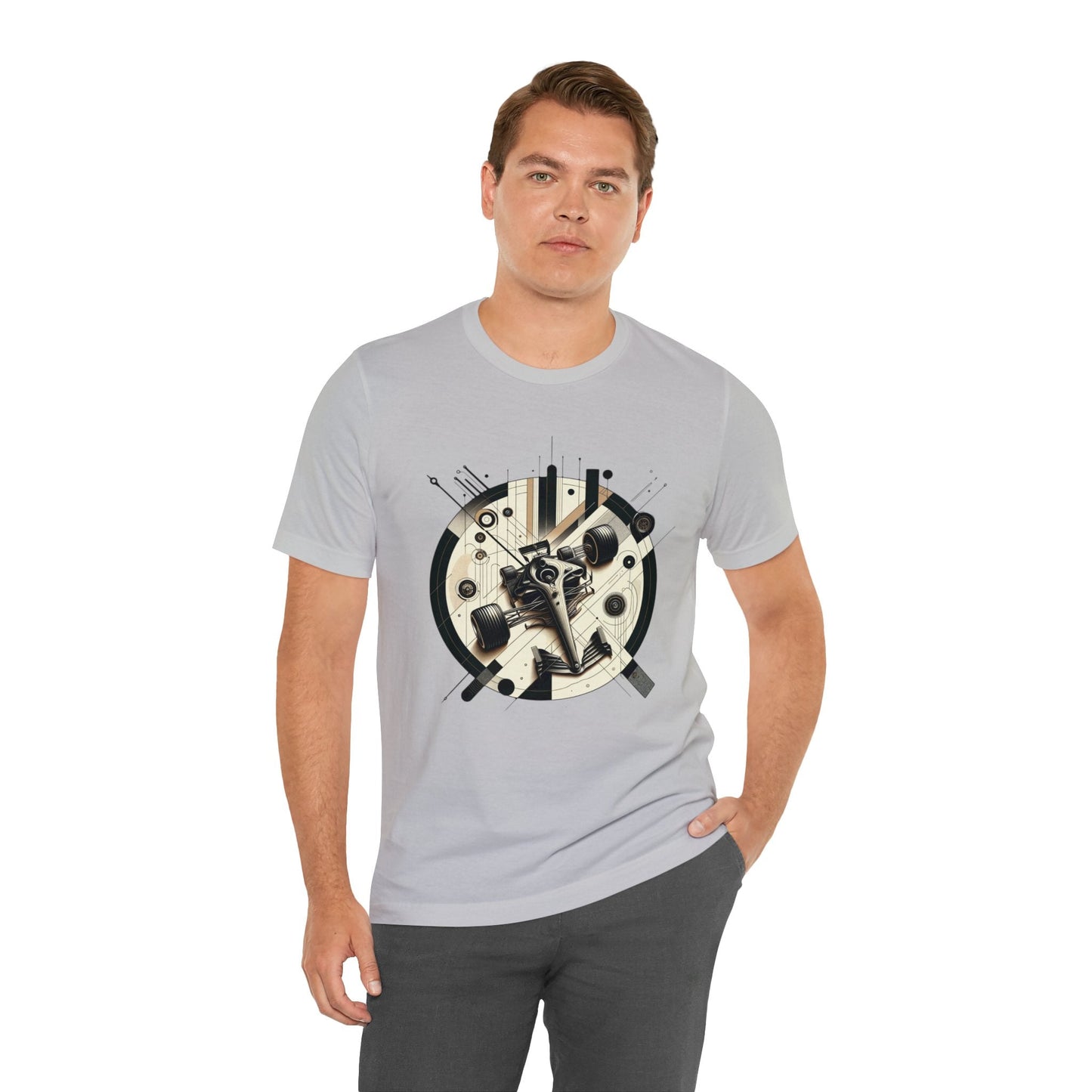 Mechanized Elegance: Exploded Race Car Graphic Tee Unisex Jersey Short Sleeve - GG